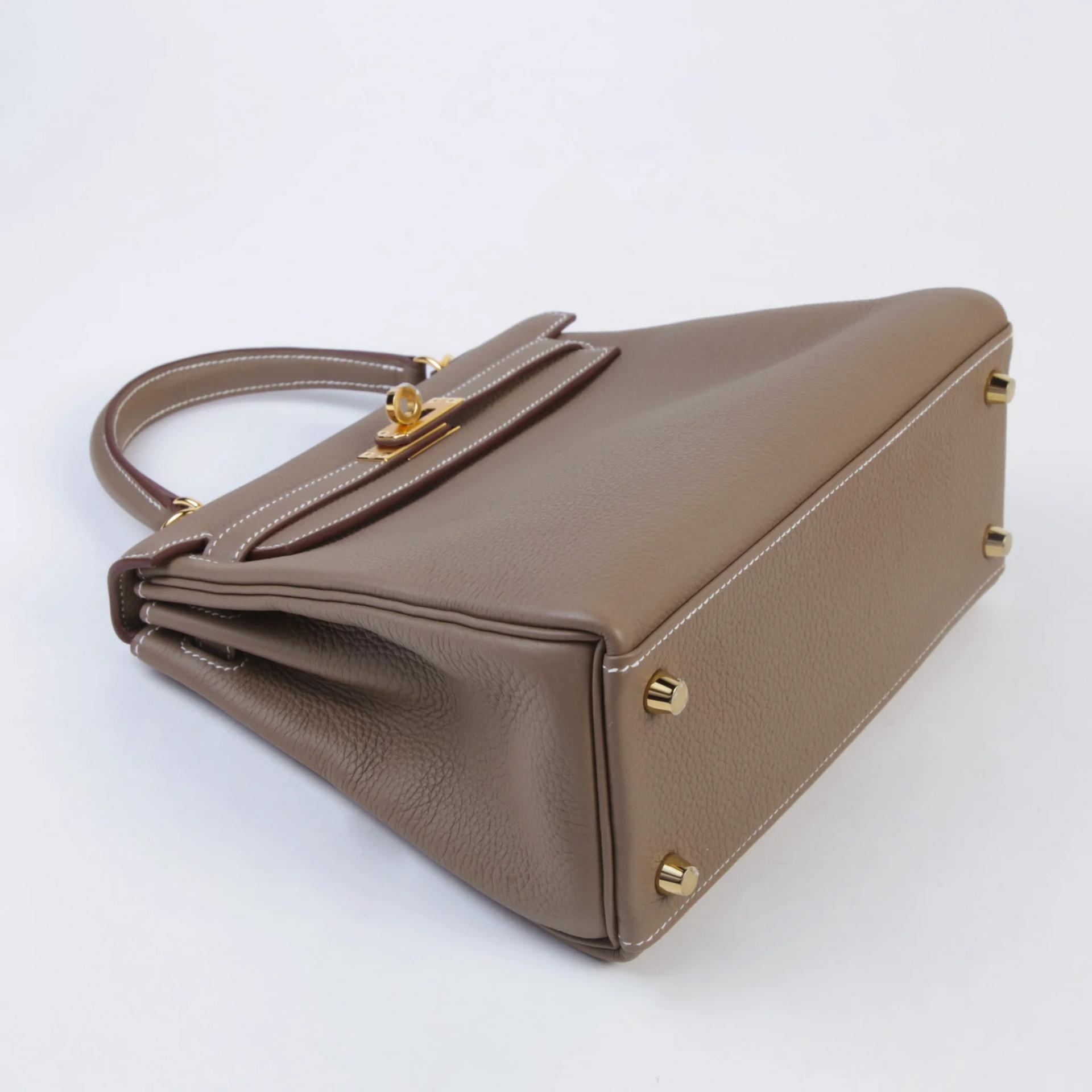 ランク N 新品 HERMÈS エルメス ケリー25 内縫い エトゥープ (18) トゴ ゴールド金具 G刻印 (2026) - 4