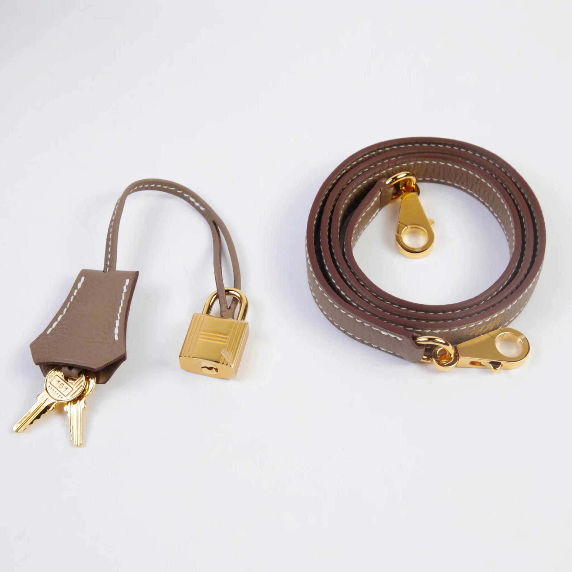 ランク N 新品 HERMÈS エルメス ケリー25 内縫い エトゥープ (18) トゴ ゴールド金具 G刻印 (2026) - 14