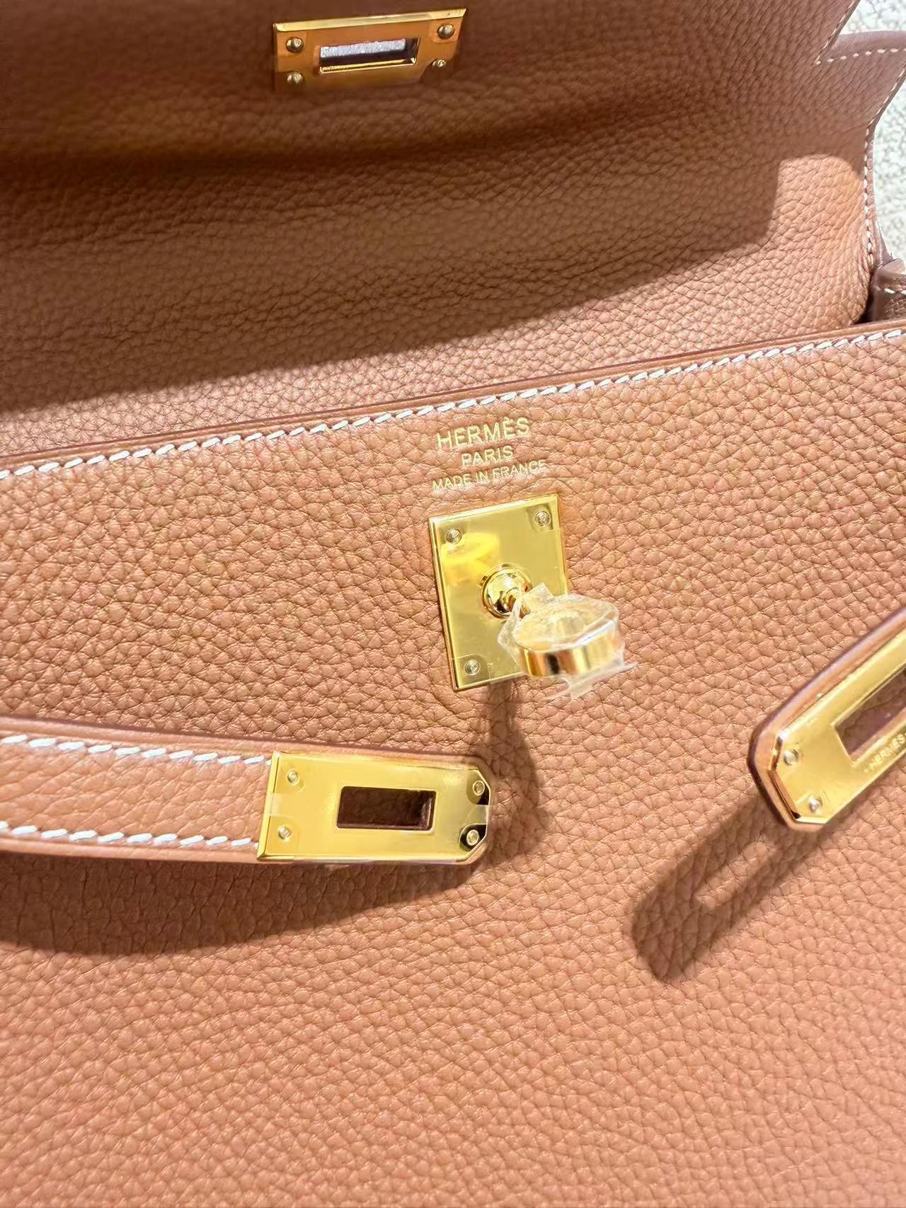 Unused ( Rank NS ) HERMÈS Kelly 25 Gold (37) Togo Gold hardware K (2025) - 18