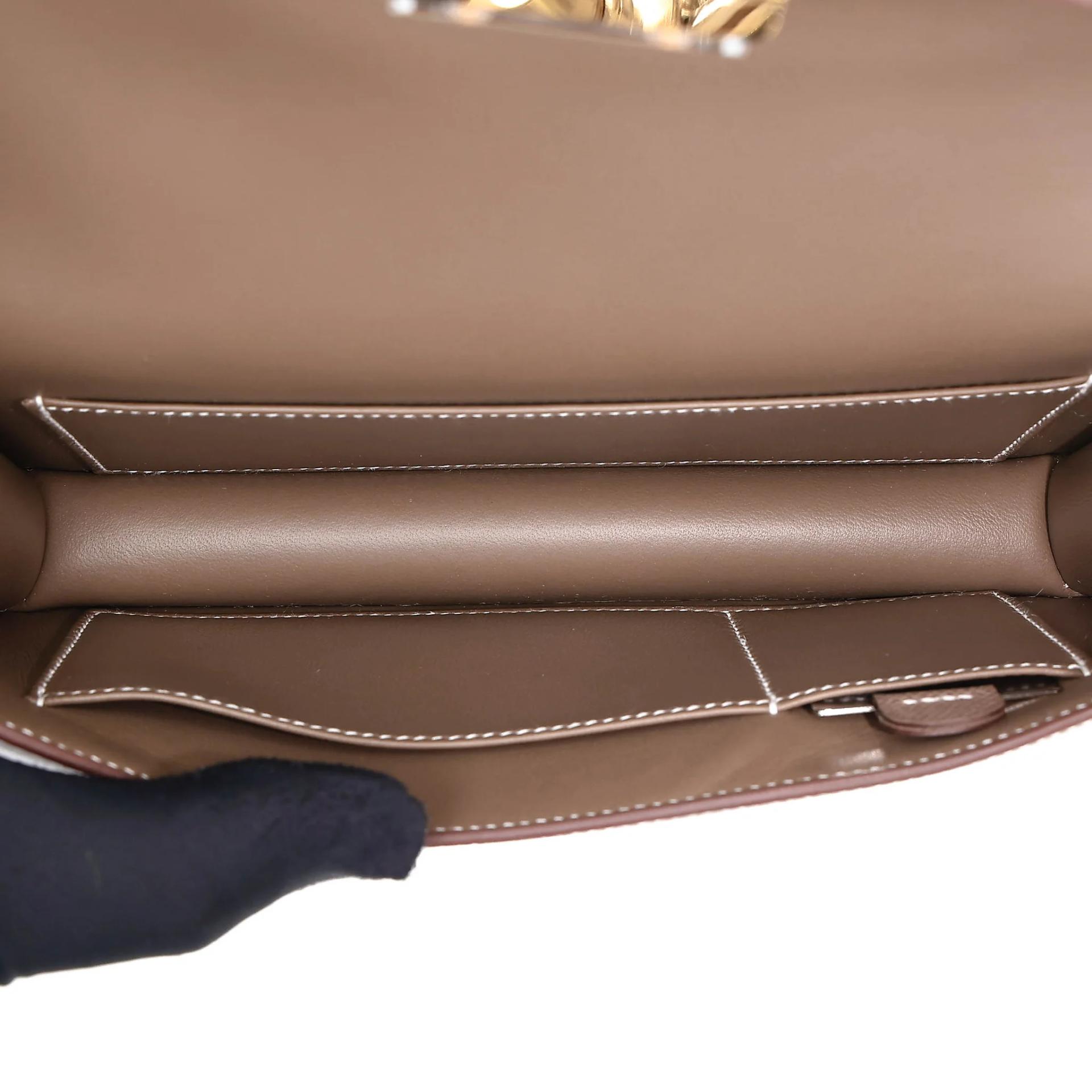 Brand New ( Rank N ) HERMÈS Constance Elan Etoupe (18) Epsom Gold hardware G (2026) - 16