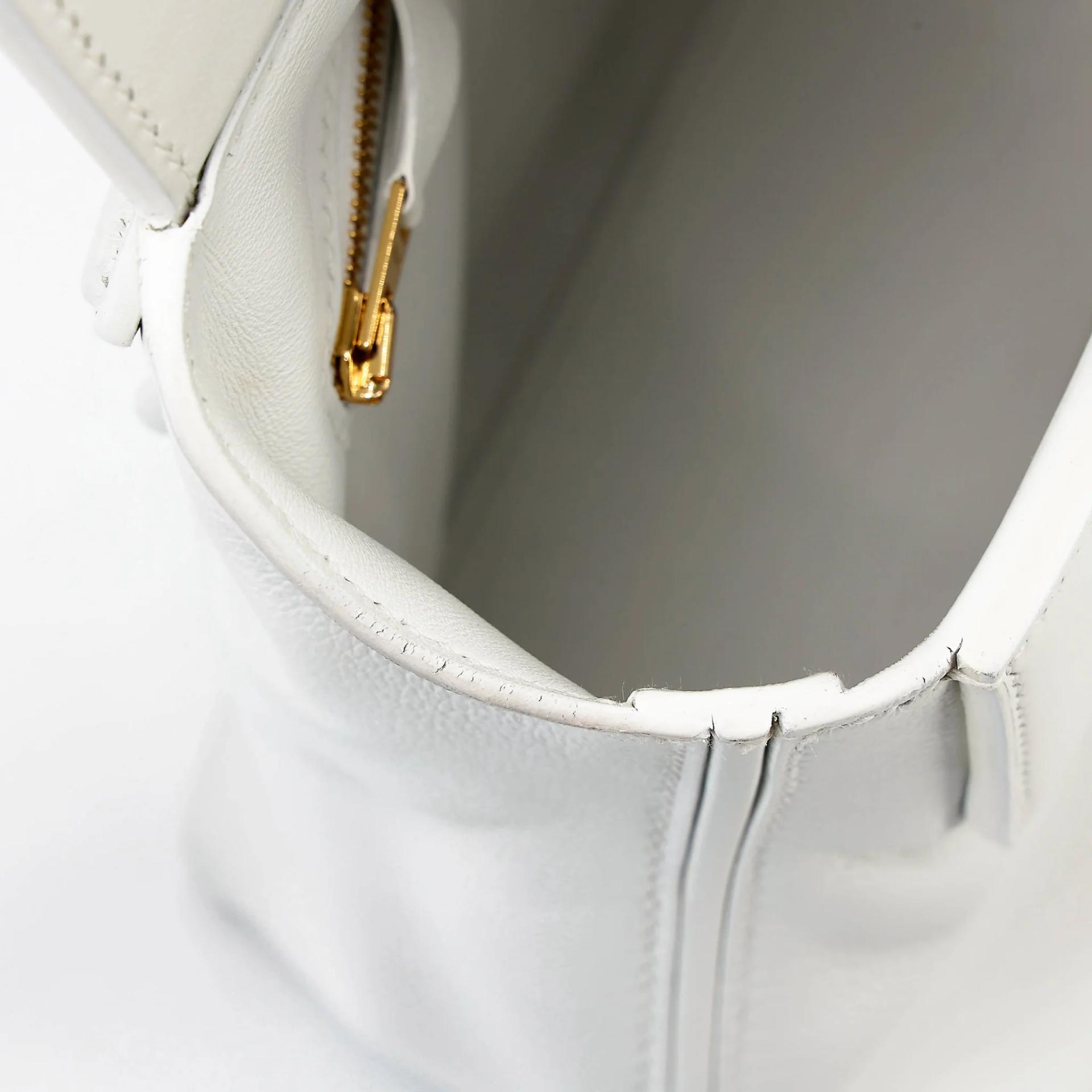 Very Good ( Rank A) HERMÈS 24/24 - 21 mini White (01) Evercolor Swift Gold hardware W (2024) - 23