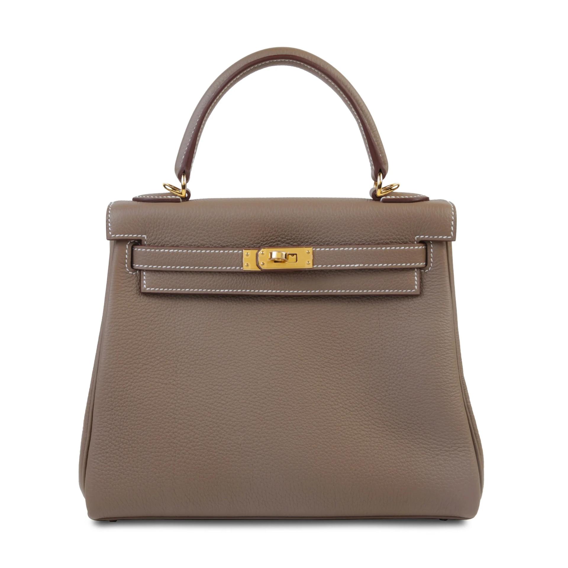 ランク N 新品 HERMÈS エルメス ケリー25 内縫い エトゥープ (18) トゴ ゴールド金具 G刻印 (2026) - 1