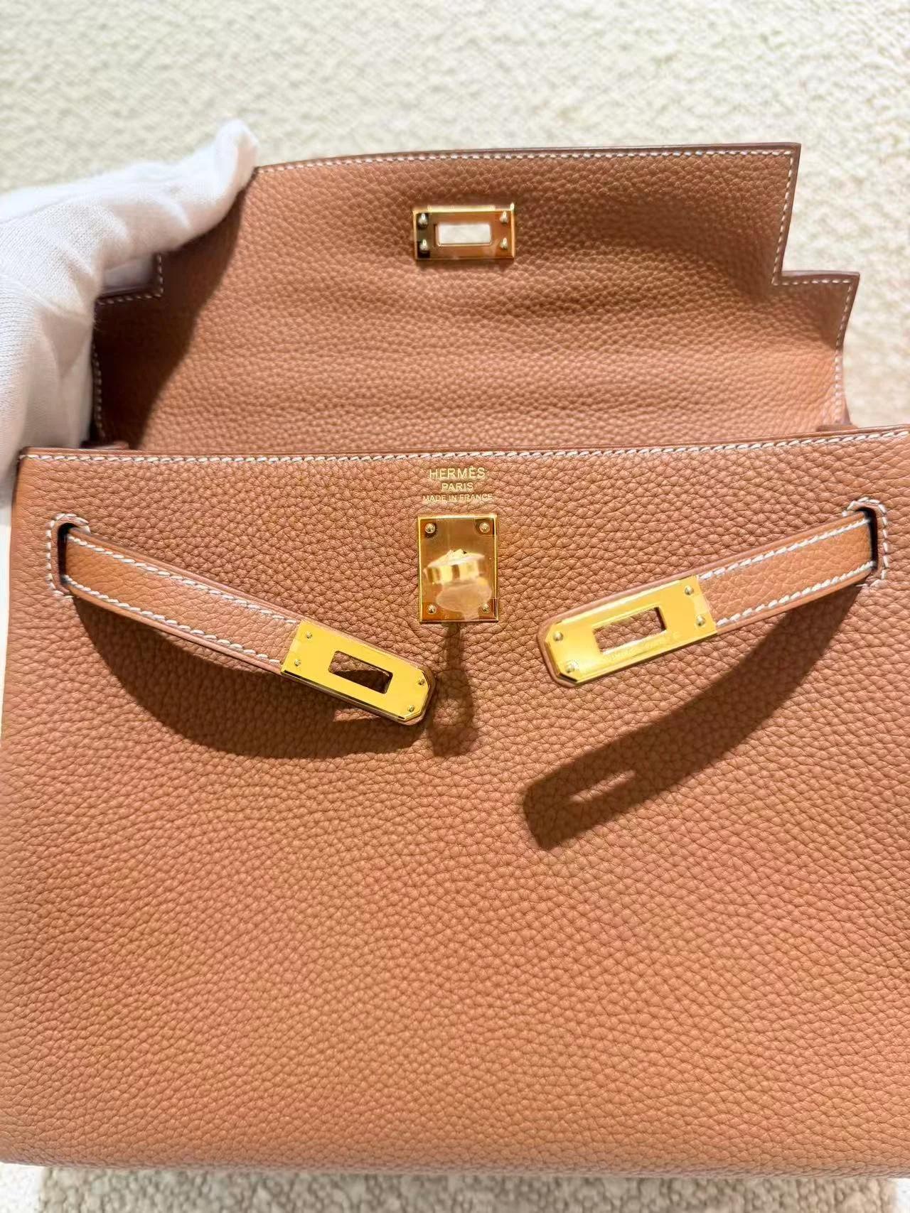 Unused ( Rank NS ) HERMÈS Kelly 25 Gold (37) Togo Gold hardware K (2025) - 20