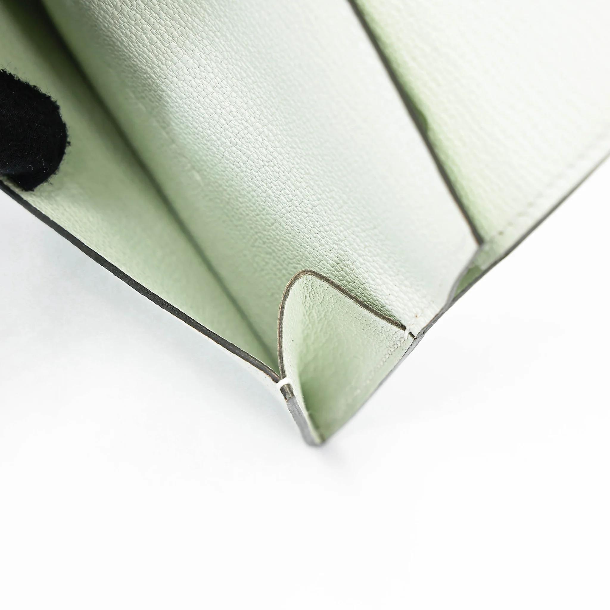 Unused ( Rank NS ) HERMÈS Bearn Mini Vert Fizz (0S) Chevre Mysore Palladium hardware K (2025) - 13