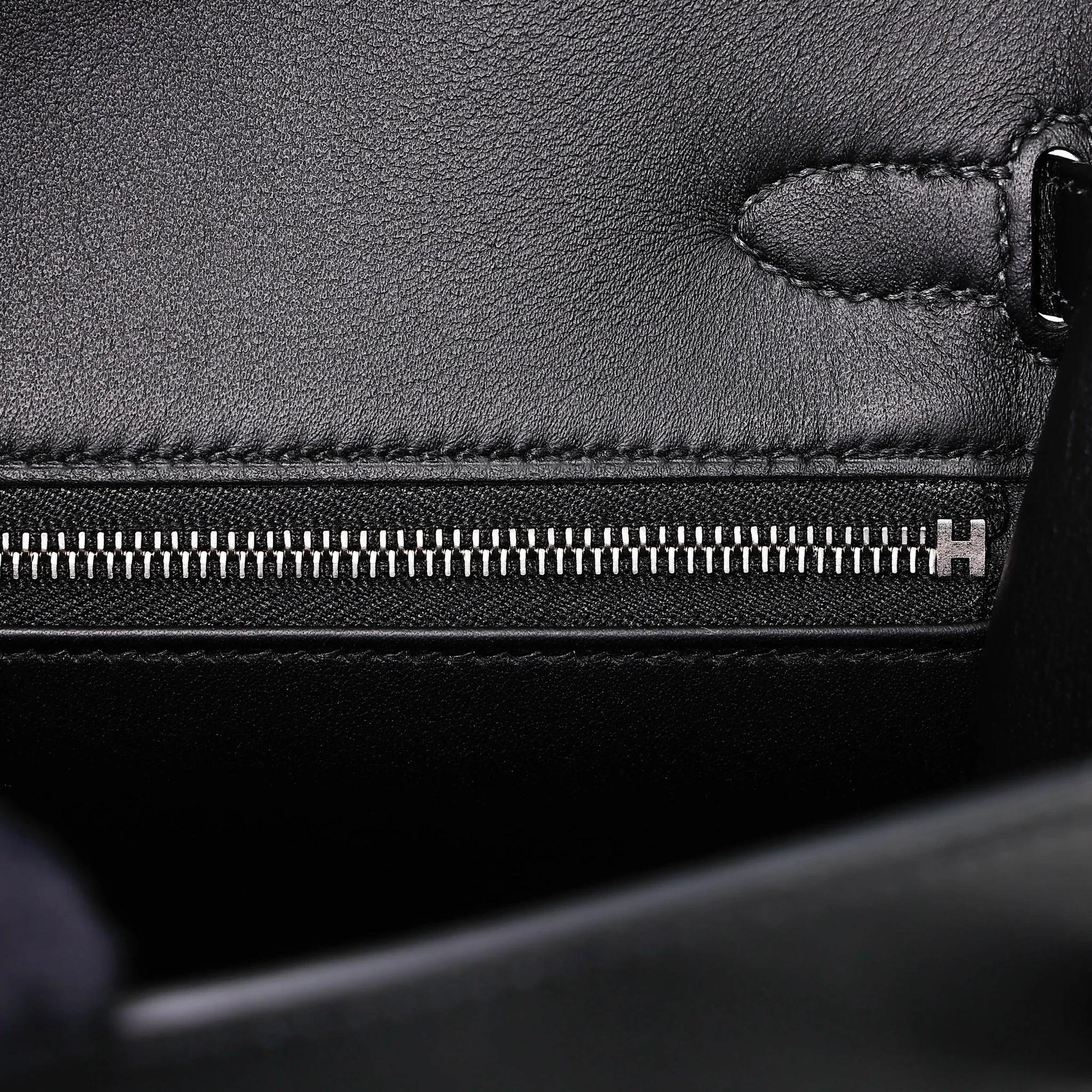 ランク N 新品 HERMÈS エルメス 限定品 ケリー25 セリエ Broderie Colla ブラック (89) ブーゲンビリア (A5) ヴェールエメラルド (6Q) タバックキャメル (24) ベトン (8L) テール (4D) スイフト シルバー金具 K刻印 (2025) - 14