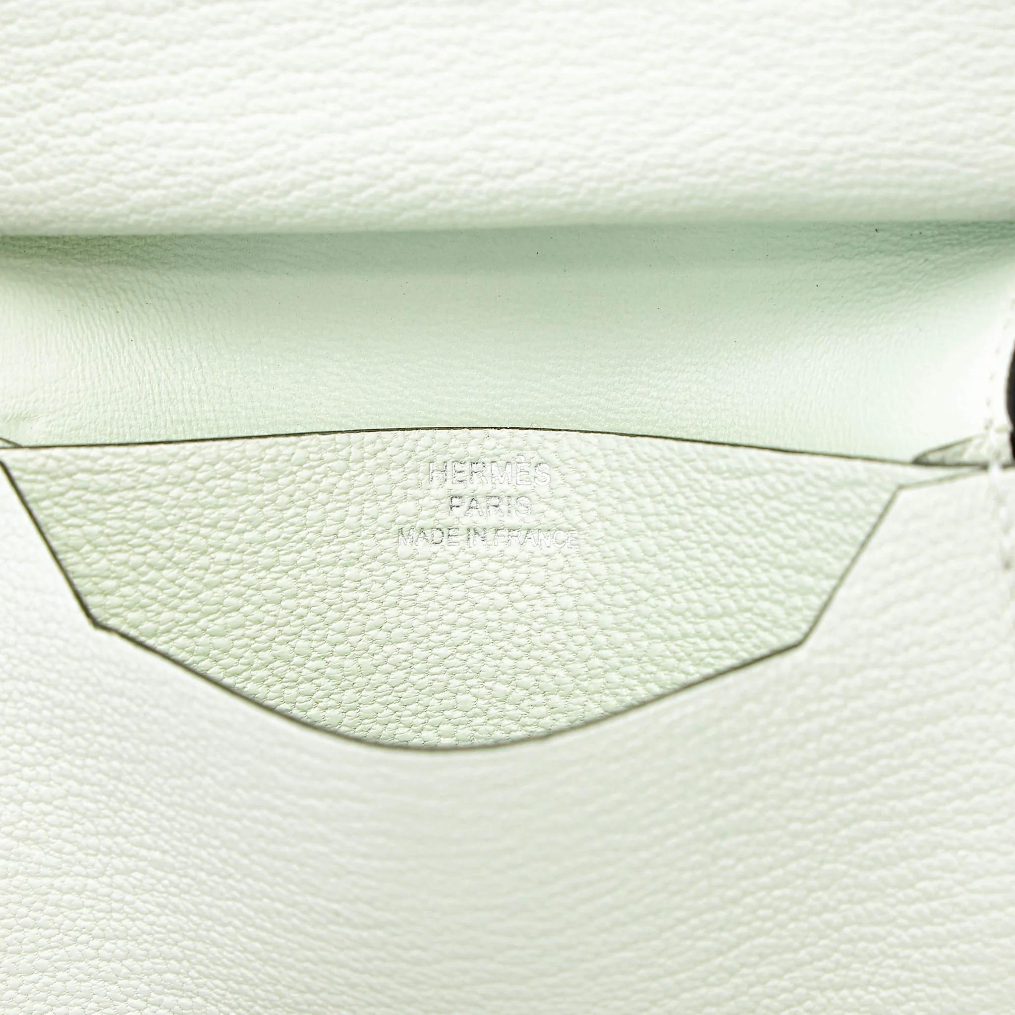 Unused ( Rank NS ) HERMÈS Bearn Mini Vert Fizz (0S) Chevre Mysore Palladium hardware K (2025) - 10