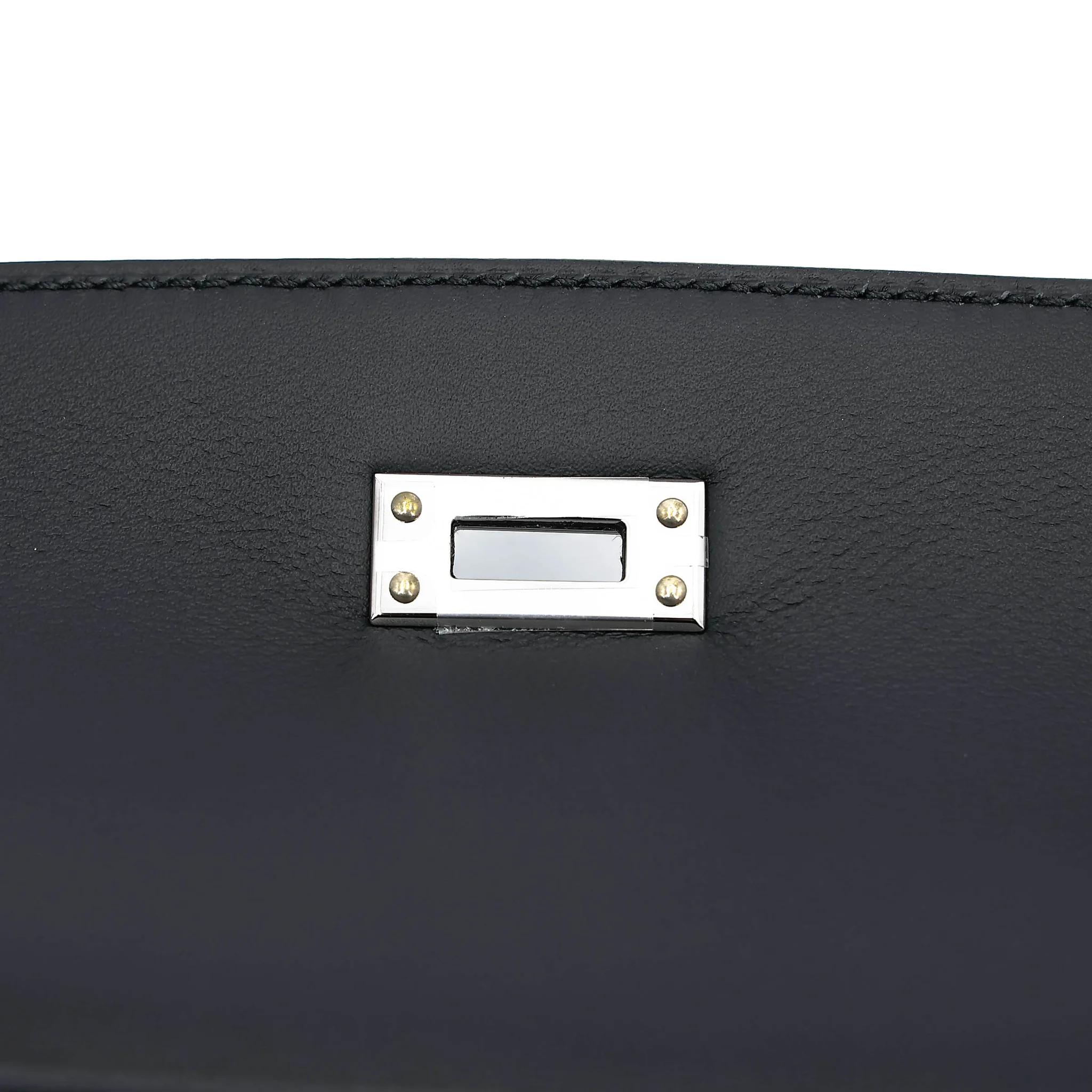 ランク N 新品 HERMÈS エルメス 限定品 ケリー25 セリエ Broderie Colla ブラック (89) ブーゲンビリア (A5) ヴェールエメラルド (6Q) タバックキャメル (24) ベトン (8L) テール (4D) スイフト シルバー金具 K刻印 (2025) - 11