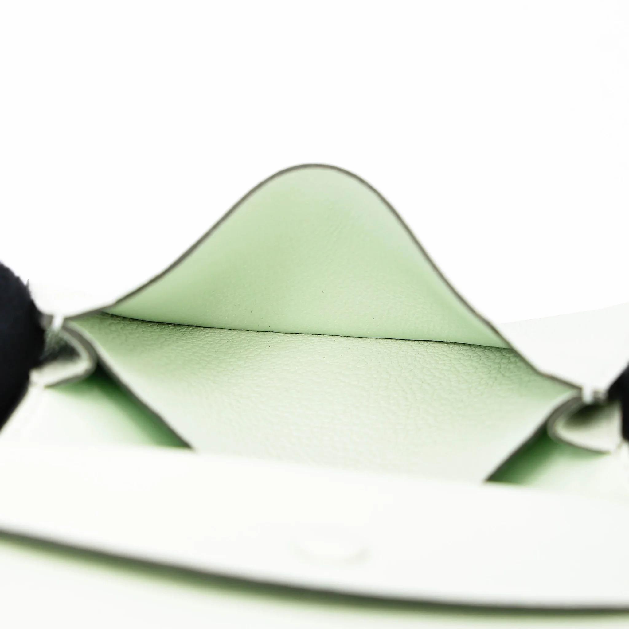 Unused ( Rank NS ) HERMÈS Bearn Mini Vert Fizz (0S) Chevre Mysore Palladium hardware K (2025) - 17