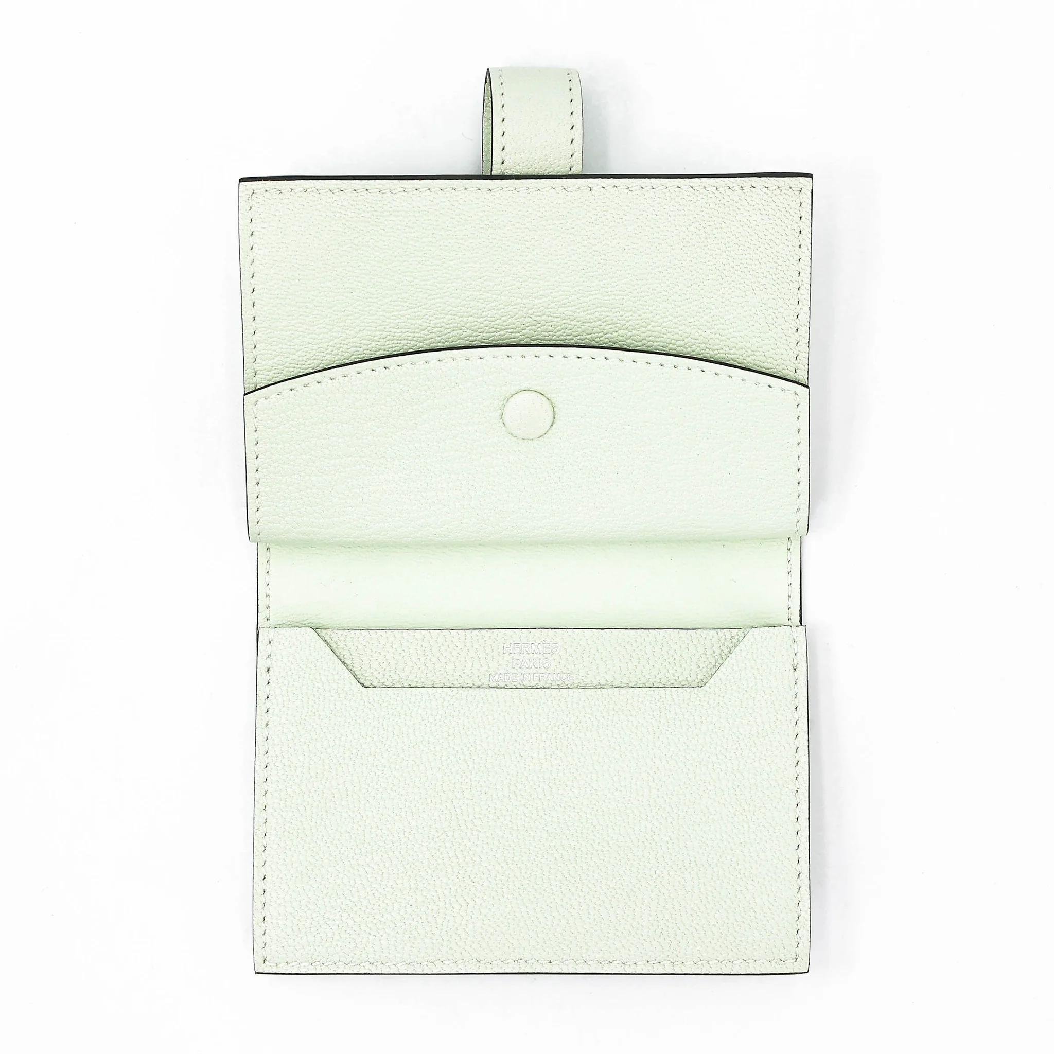 Unused ( Rank NS ) HERMÈS Bearn Mini Vert Fizz (0S) Chevre Mysore Palladium hardware K (2025) - 9