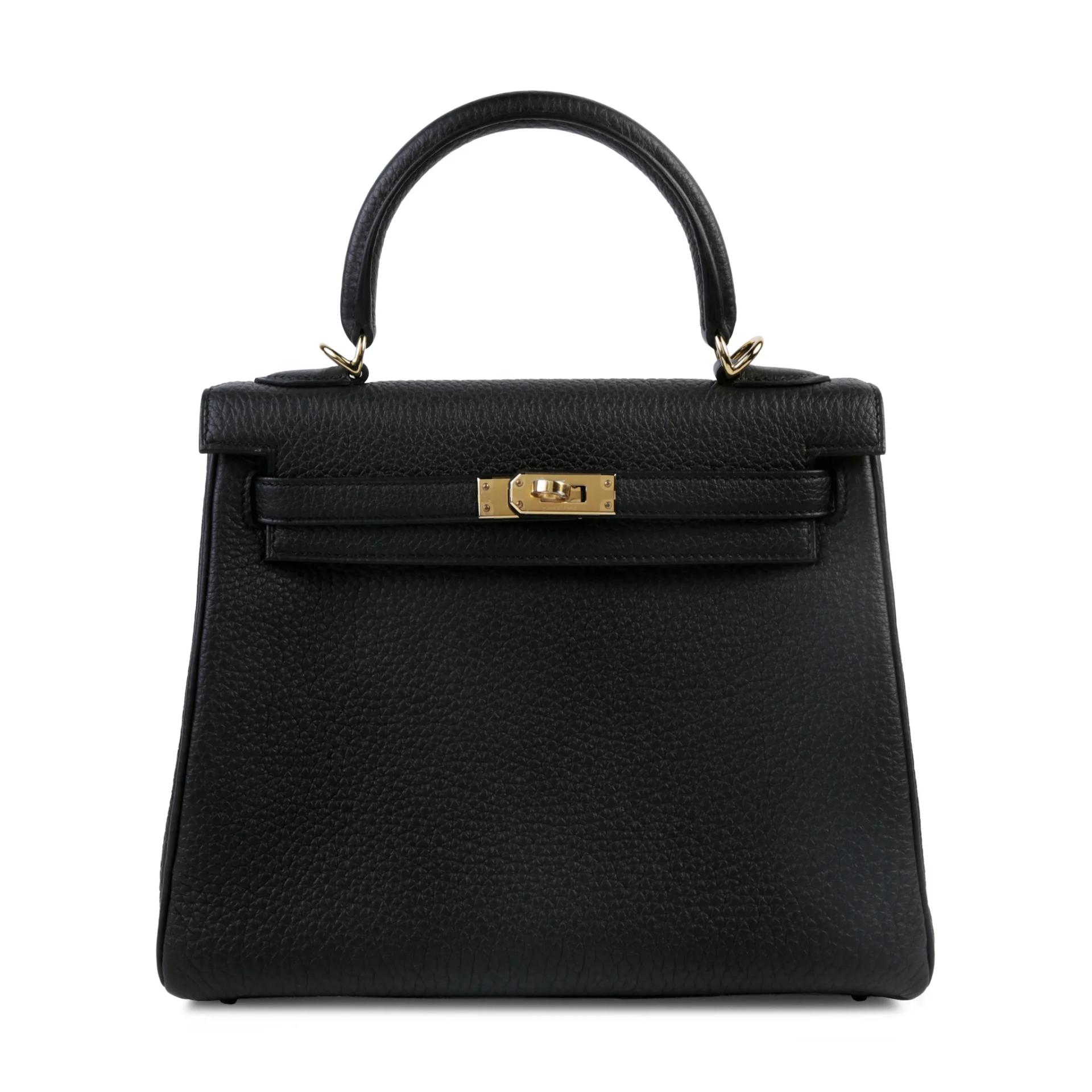 ランク N 新品 HERMÈS エルメス ケリー25 内縫い ブラック (89) トゴ ゴールド金具 K刻印 (2025) - 1