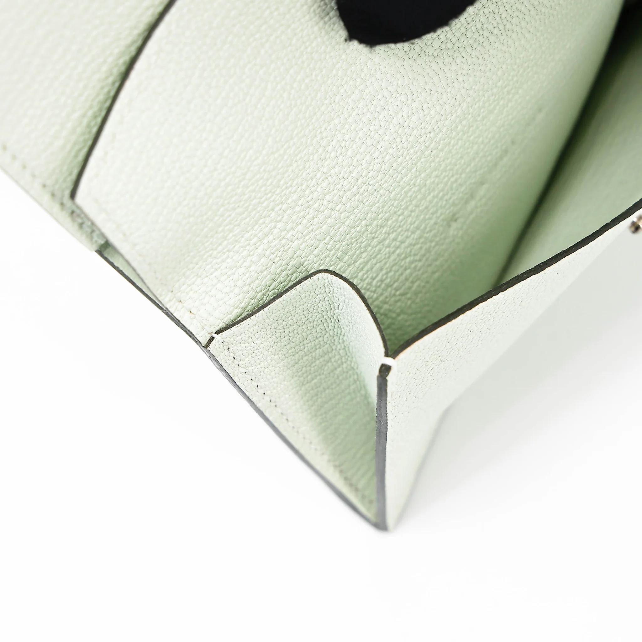 Unused ( Rank NS ) HERMÈS Bearn Mini Vert Fizz (0S) Chevre Mysore Palladium hardware K (2025) - 14