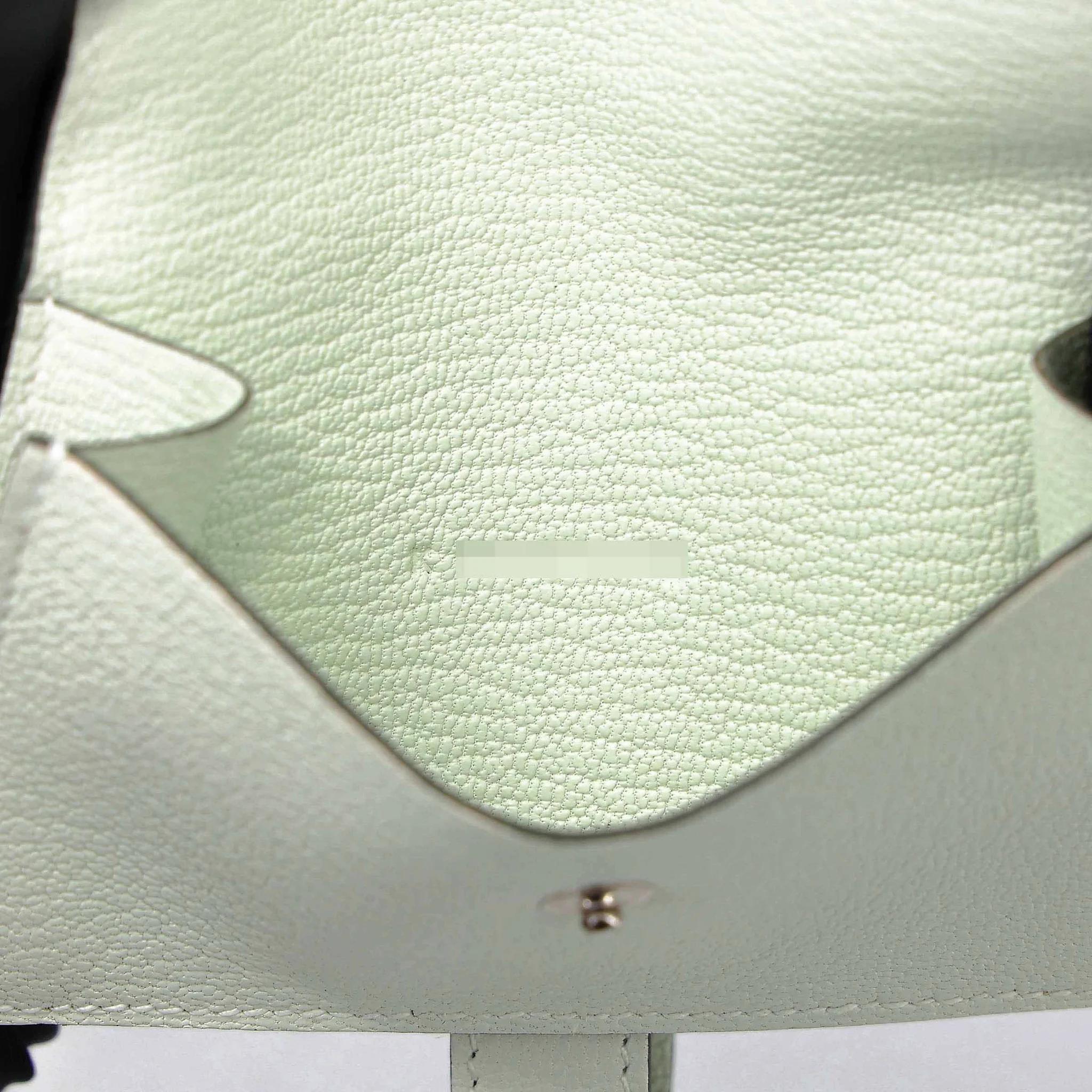 Unused ( Rank NS ) HERMÈS Bearn Mini Vert Fizz (0S) Chevre Mysore Palladium hardware K (2025) - 12