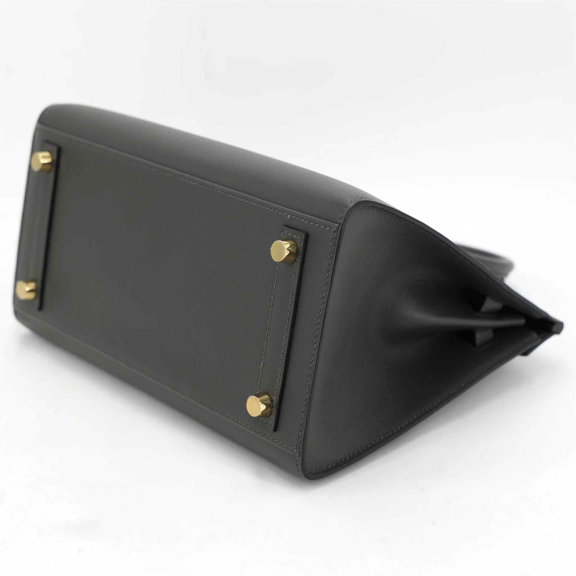Unused ( Rank NS ) HERMÈS Birkin 25 Sellier Graphite (88) Madame Gold hardware U (2022) - 7