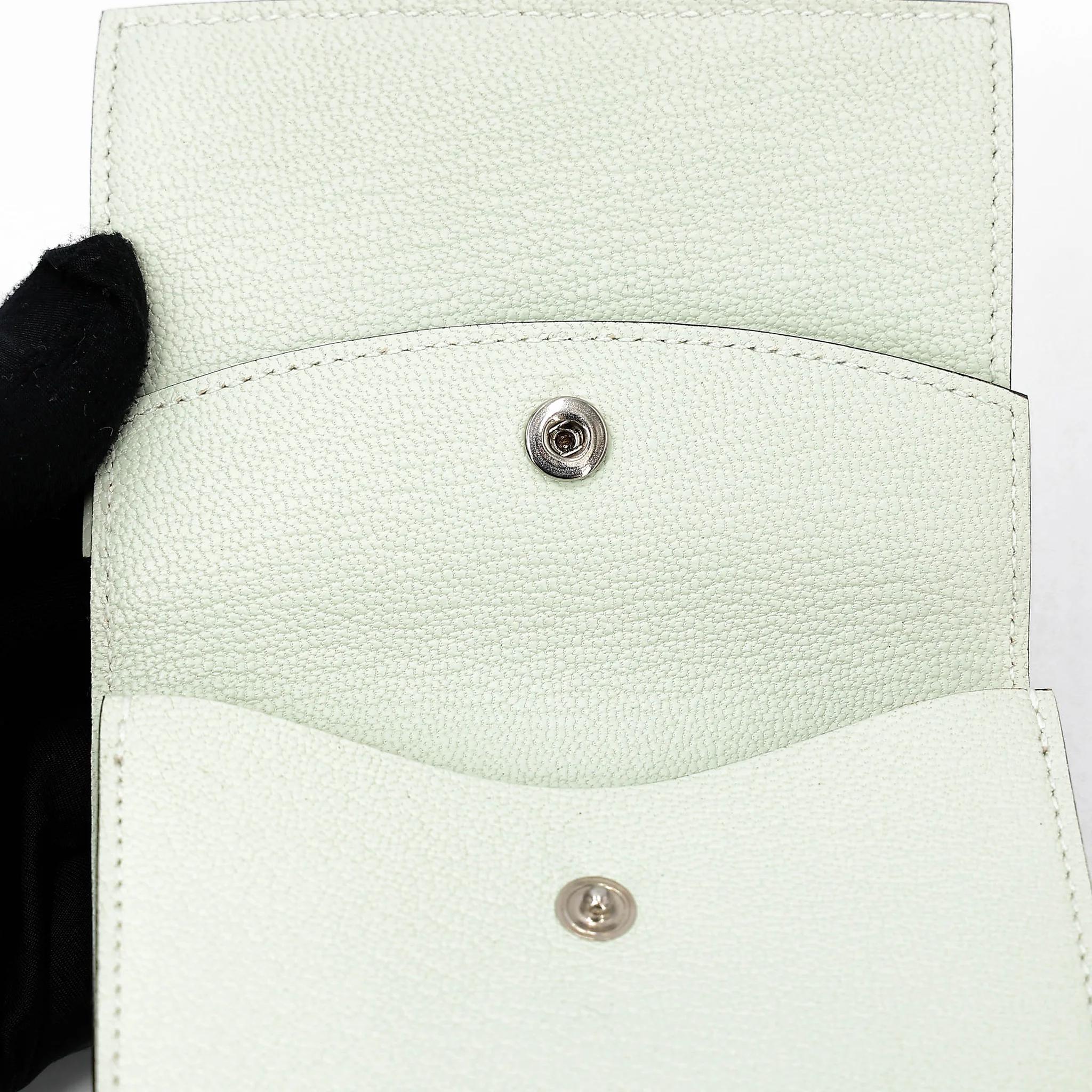 Unused ( Rank NS ) HERMÈS Bearn Mini Vert Fizz (0S) Chevre Mysore Palladium hardware K (2025) - 11