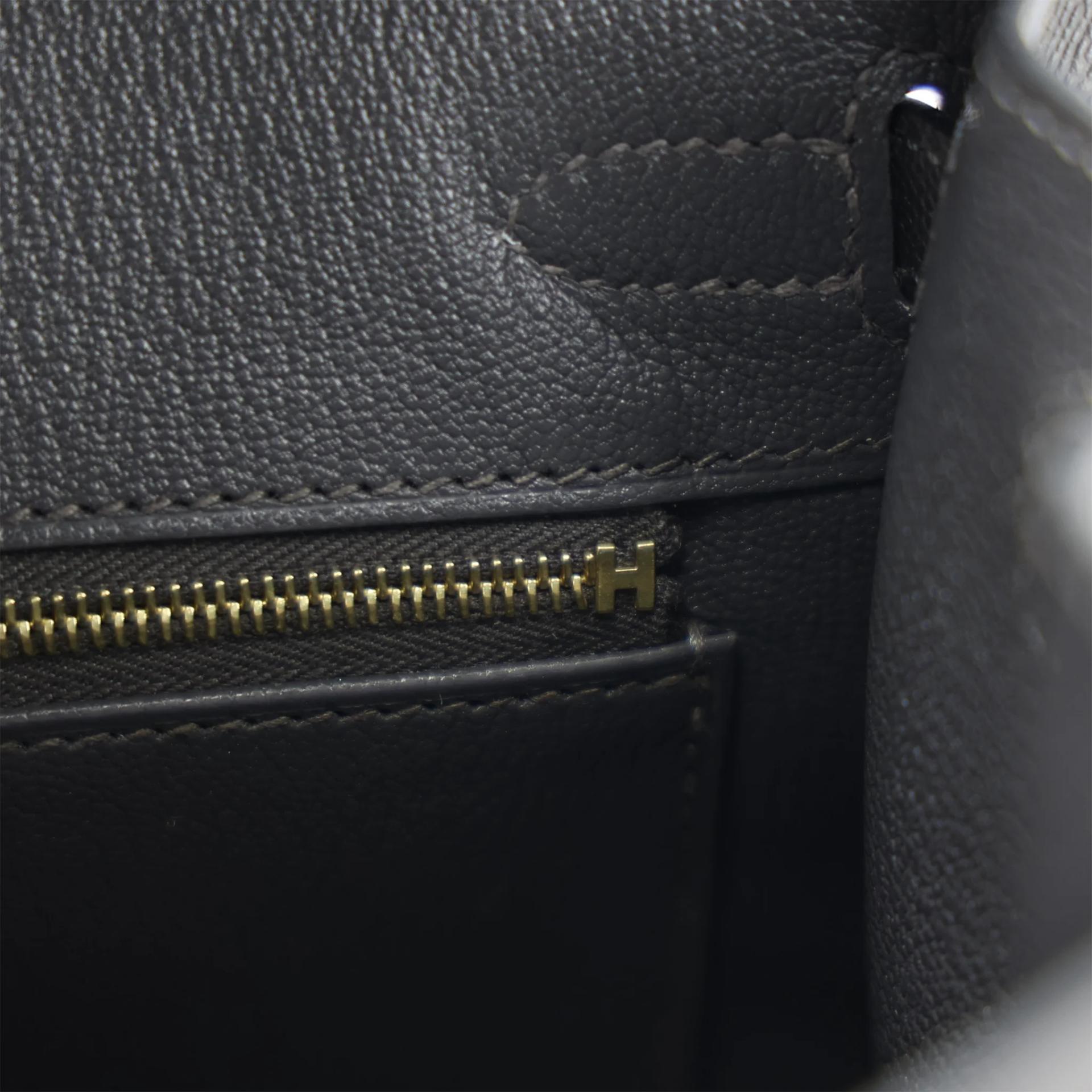 Unused ( Rank NS ) HERMÈS Birkin 25 Sellier Graphite (88) Madame Gold hardware U (2022) - 15