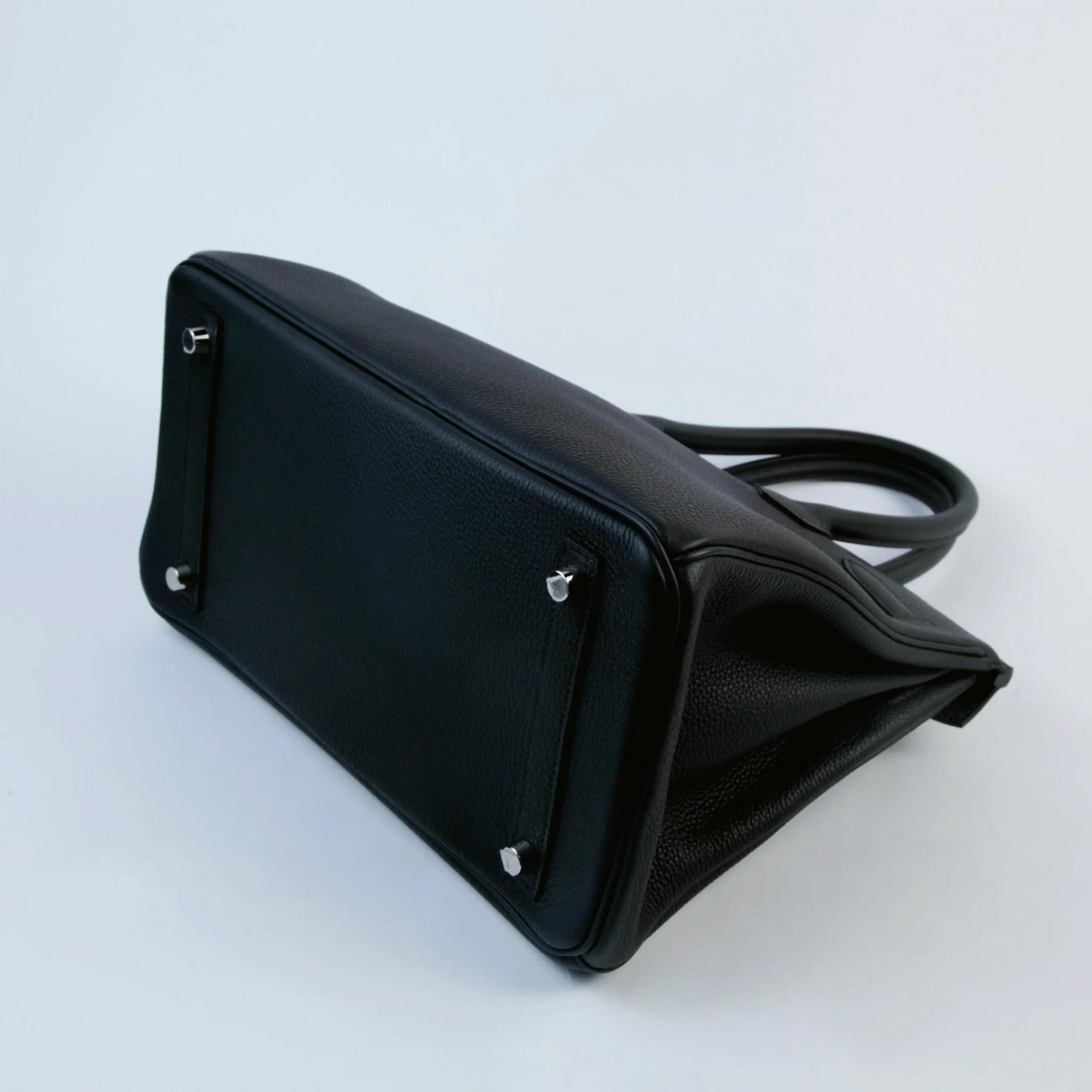 ランク NS 未使用品 HERMÈS エルメス バーキン30 ブラック (89) トゴ シルバー金具 B刻印 (2023) - 7