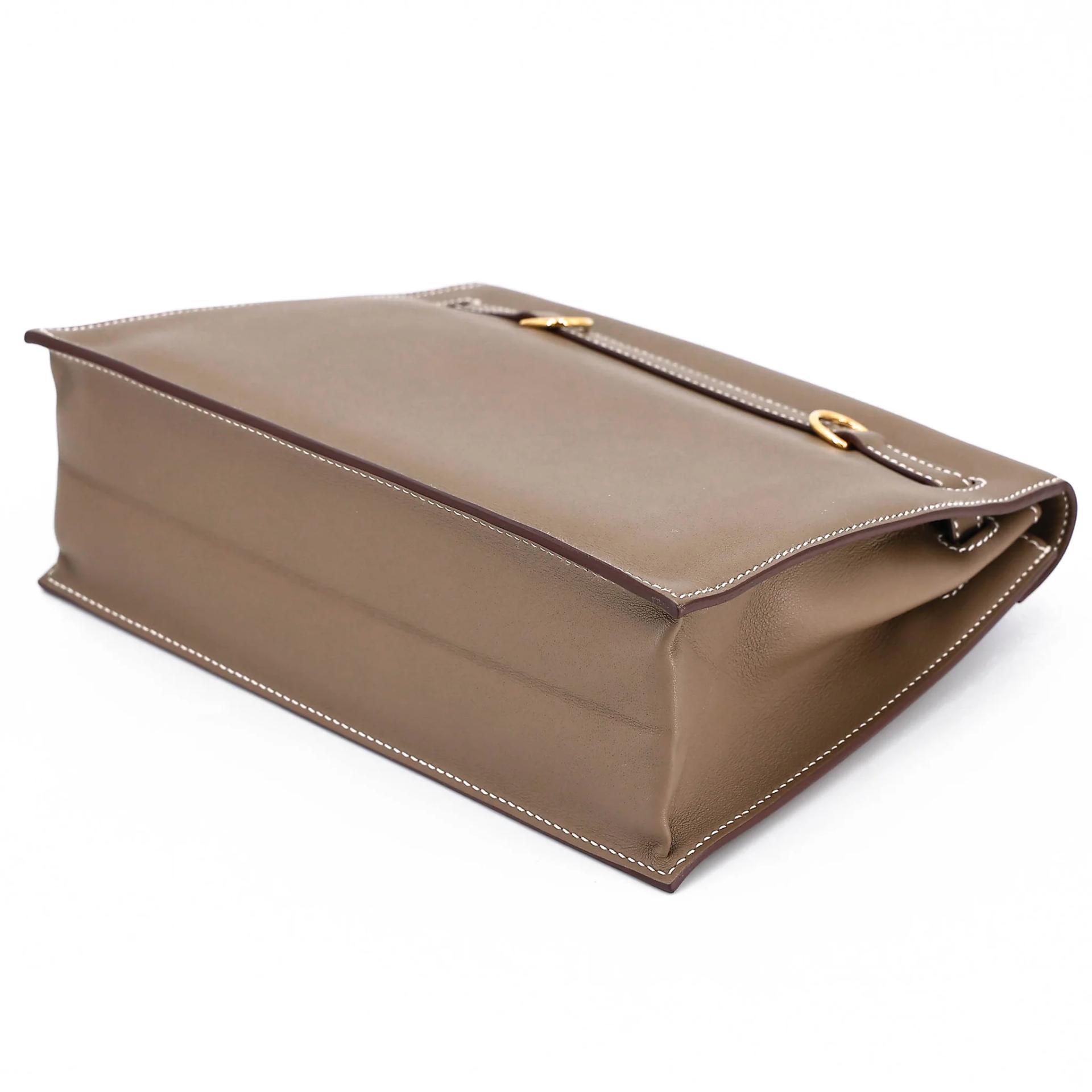 Excellent ( Rank SA ) HERMÈS Kelly Danse Etoupe (18) Swift Gold hardware B (2023) - 5
