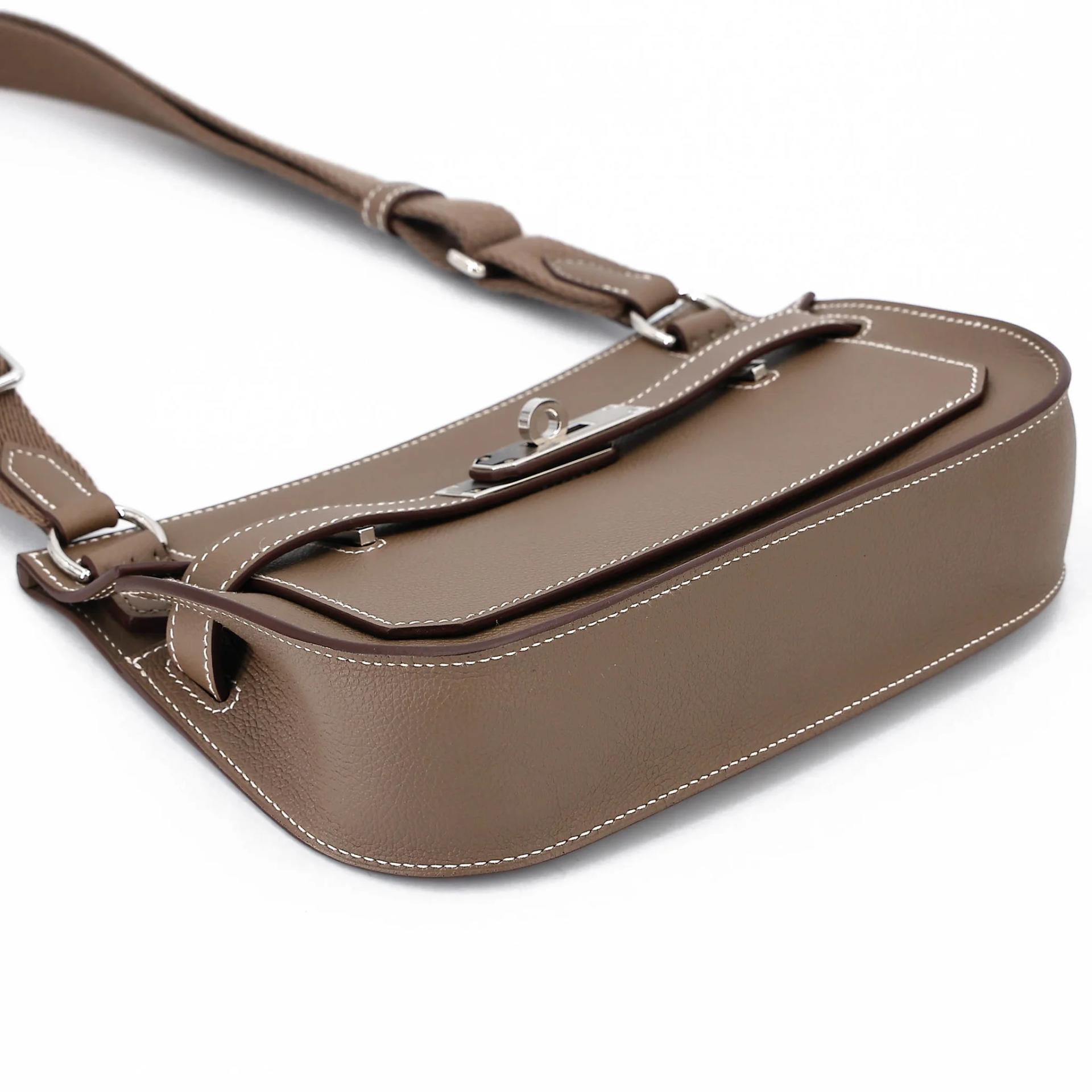 SA超美品 HERMÈS 愛馬仕 Jypsiere 吉普赛 Mini 18 大象灰 Etoupe Evercolor皮 銀扣 B刻 2023年 - 6
