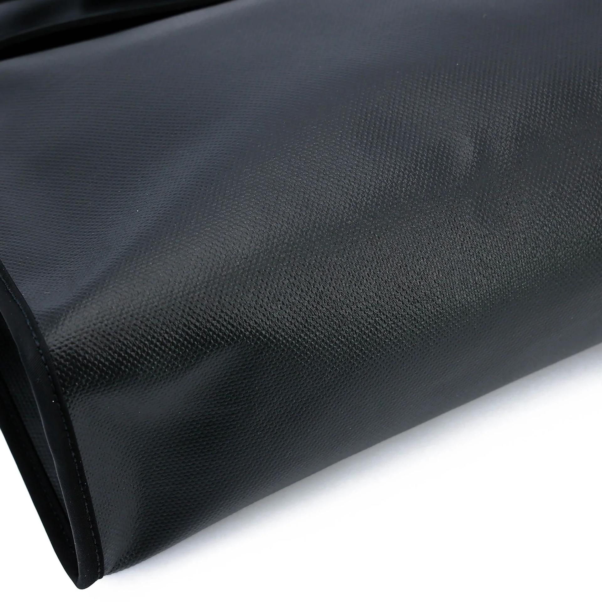 Excellent ( Rank SA ) HERMÈS Herbag PM Noir (89) Toile Berline canvas Vache Hunter Palladium hardware Z (2021) - 9