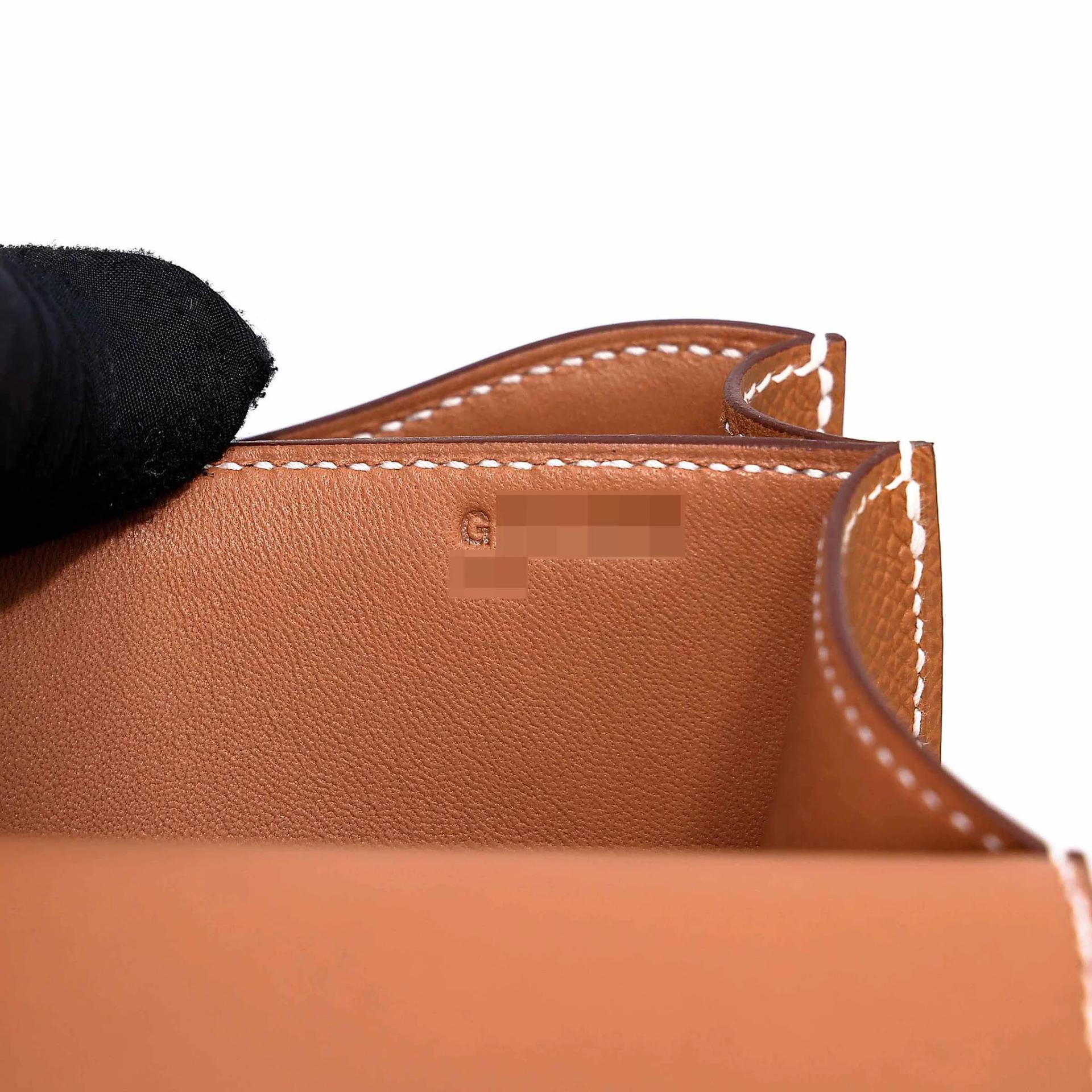 Brand New ( Rank N ) HERMÈS Constance Mini 19 Mirror Gold (37) Epsom Palladium hardware G (2026) - 13