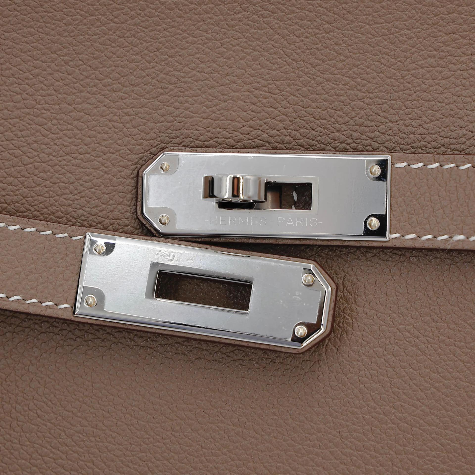 SA超美品 HERMÈS 愛馬仕 Jypsiere 吉普赛 Mini 18 大象灰 Etoupe Evercolor皮 銀扣 B刻 2023年 - 9
