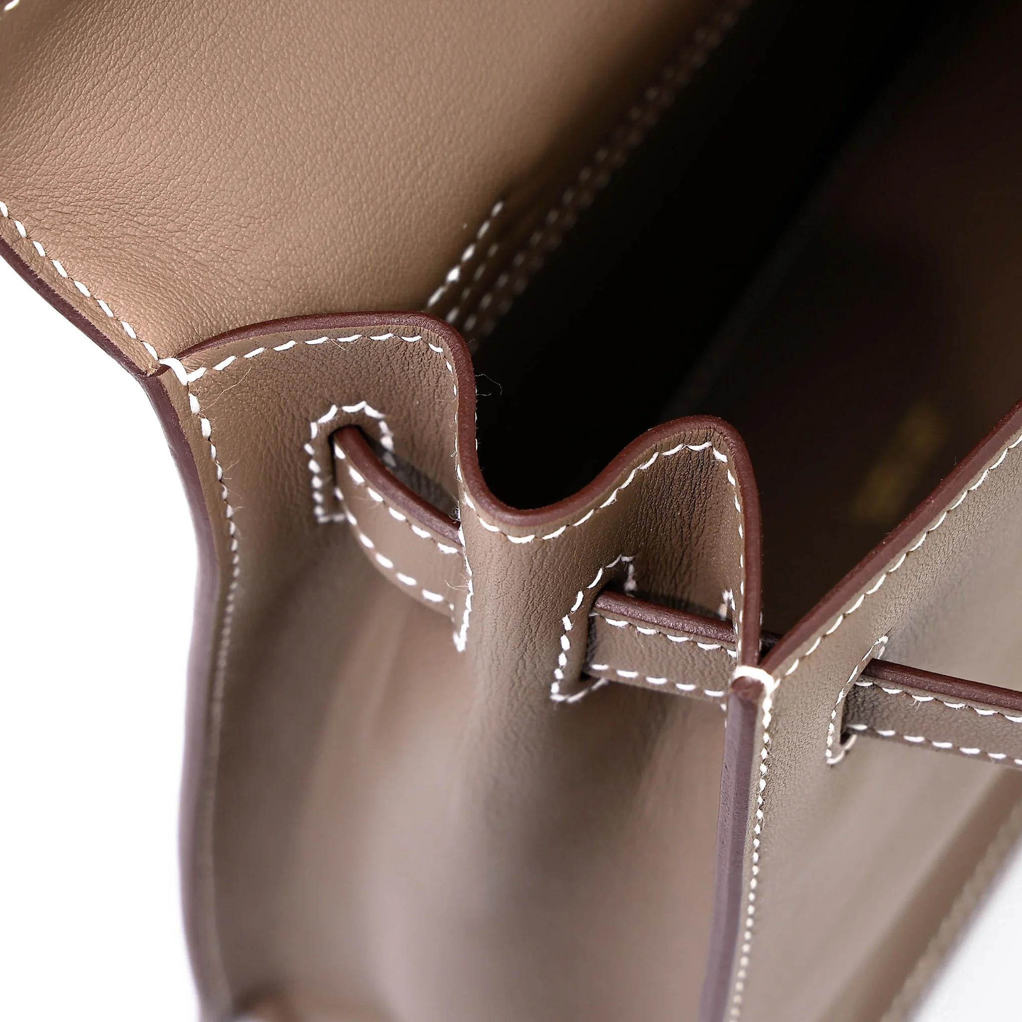 Excellent ( Rank SA ) HERMÈS Kelly Danse Etoupe (18) Swift Gold hardware B (2023) - 16