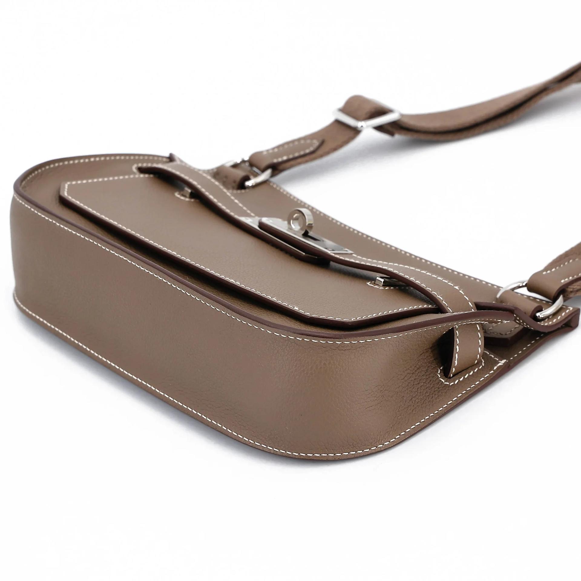 SA超美品 HERMÈS 愛馬仕 Jypsiere 吉普赛 Mini 18 大象灰 Etoupe Evercolor皮 銀扣 B刻 2023年 - 5