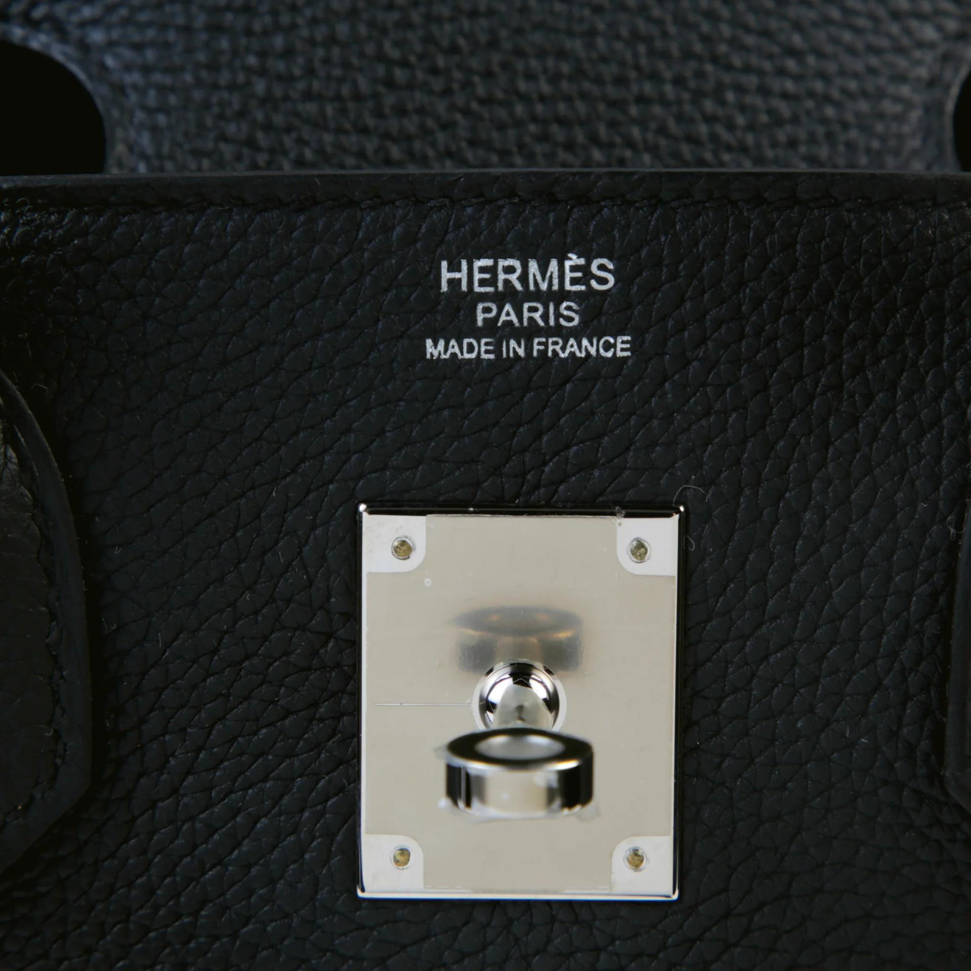 ランク NS 未使用品 HERMÈS エルメス バーキン30 ブラック (89) トゴ シルバー金具 B刻印 (2023) - 9