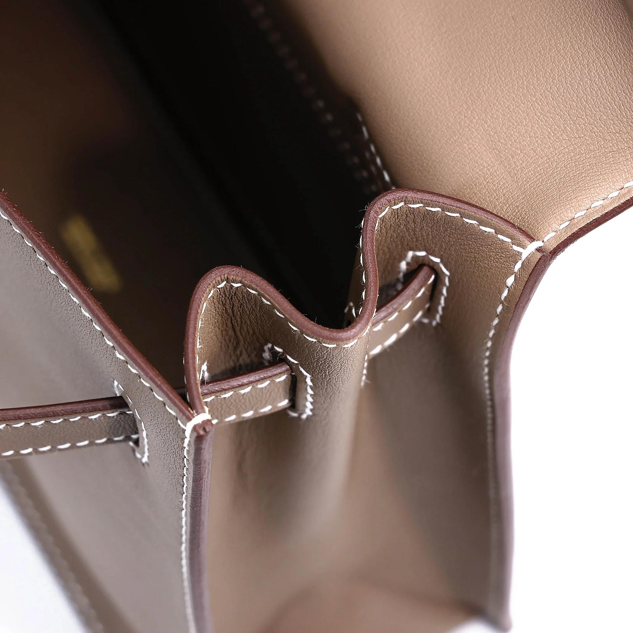 Excellent ( Rank SA ) HERMÈS Kelly Danse Etoupe (18) Swift Gold hardware B (2023) - 15