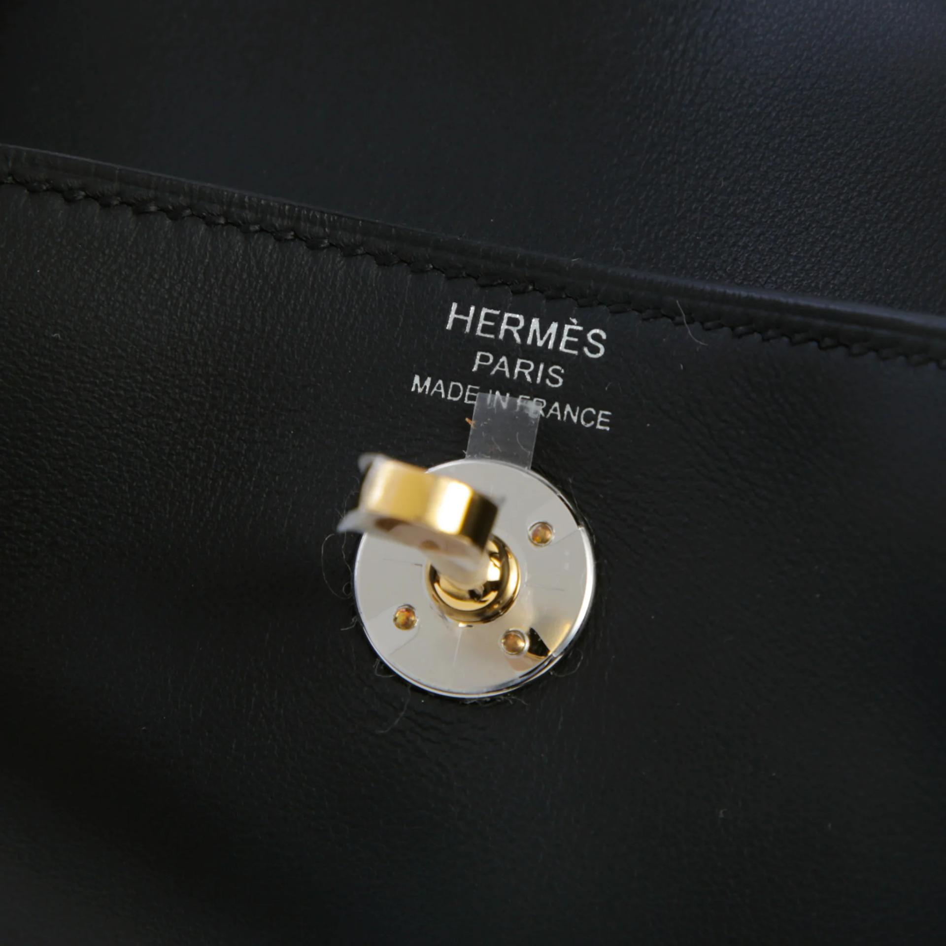 ランク N 新品 HERMÈS エルメス ミニリンディ2 ブラック (89) スイフト エレクトラム金具 K刻印 (2025) - 9