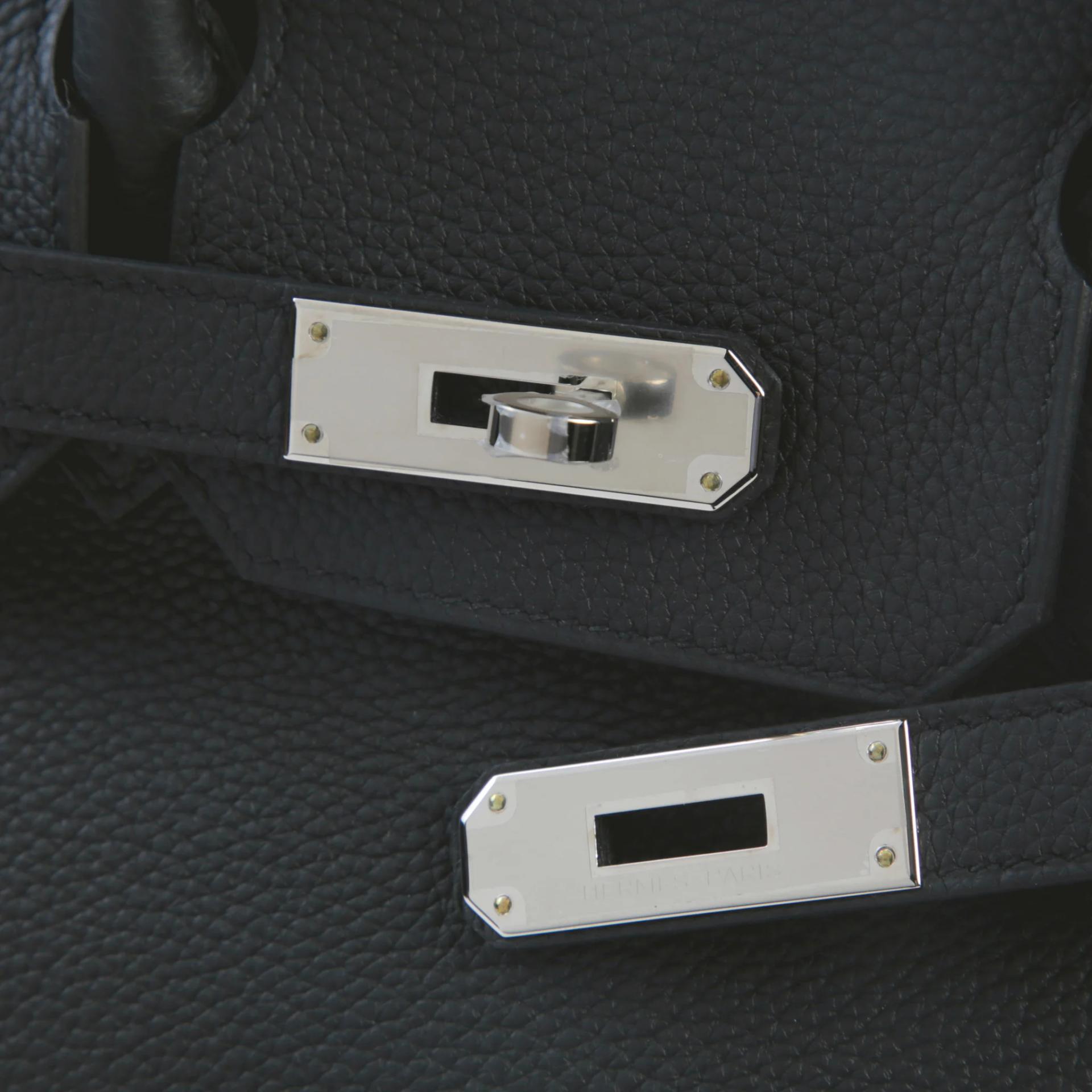 ランク NS 未使用品 HERMÈS エルメス バーキン30 ブラック (89) トゴ シルバー金具 B刻印 (2023) - 8