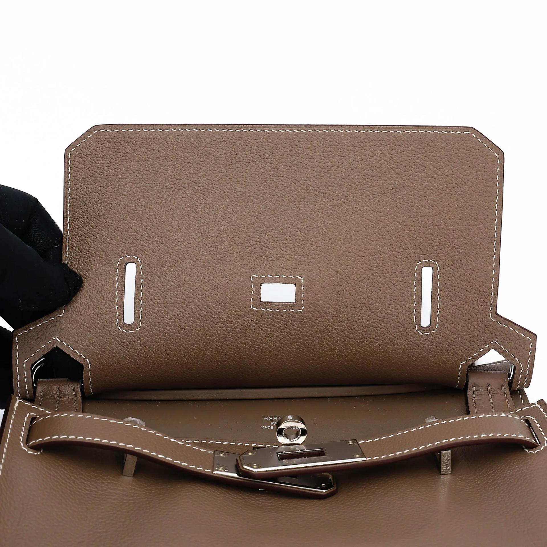 SA超美品 HERMÈS 愛馬仕 Jypsiere 吉普赛 Mini 18 大象灰 Etoupe Evercolor皮 銀扣 B刻 2023年 - 11