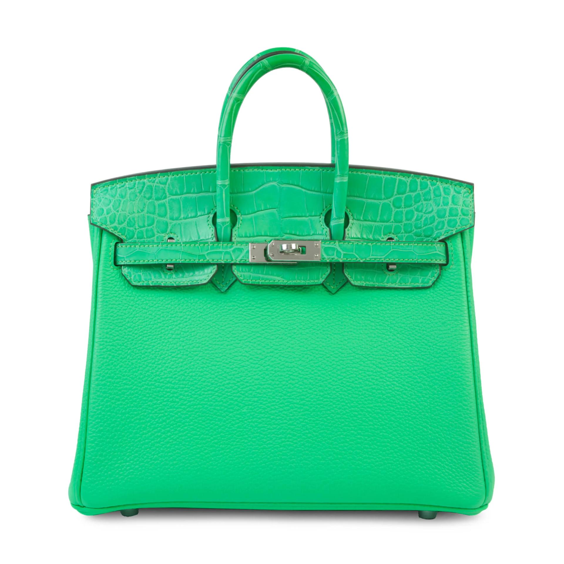 Unused ( Rank NS ) HERMÈS Birkin 25 Touch Vert Comics (0Z) Matte Alligator Togo Palladium hardware B (2023) - 1