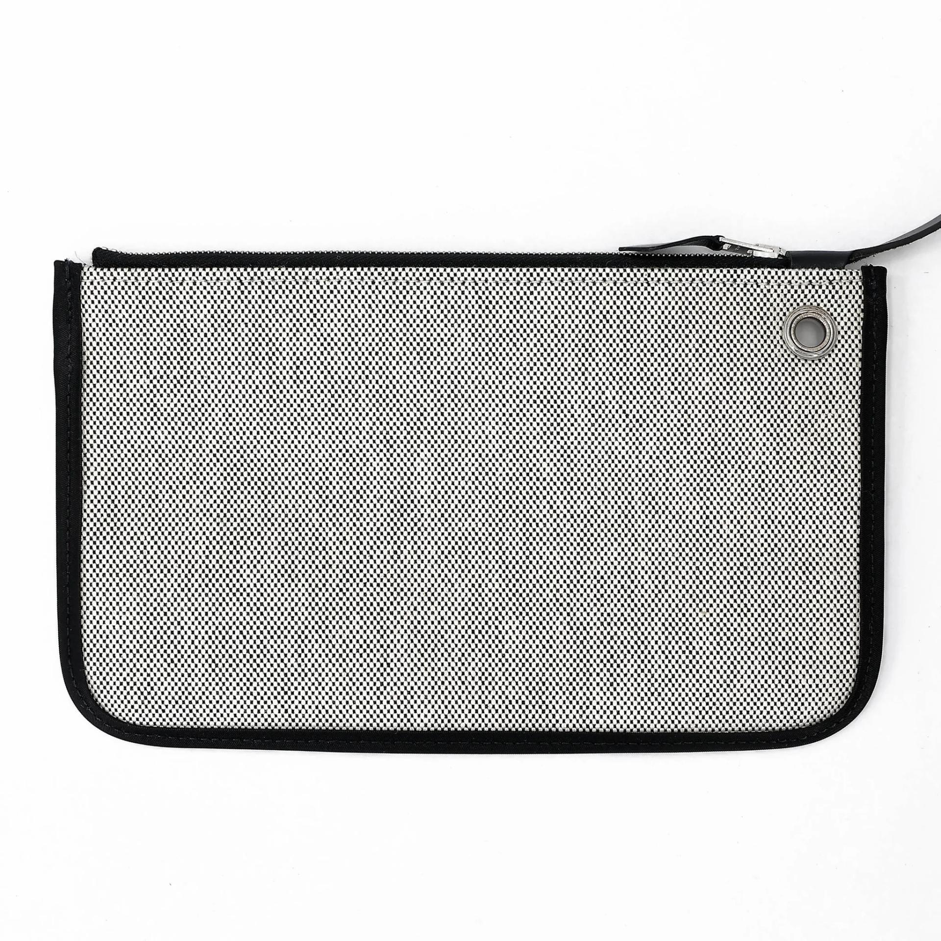 Excellent ( Rank SA ) HERMÈS Herbag PM Noir (89) Toile Berline canvas Vache Hunter Palladium hardware Z (2021) - 28