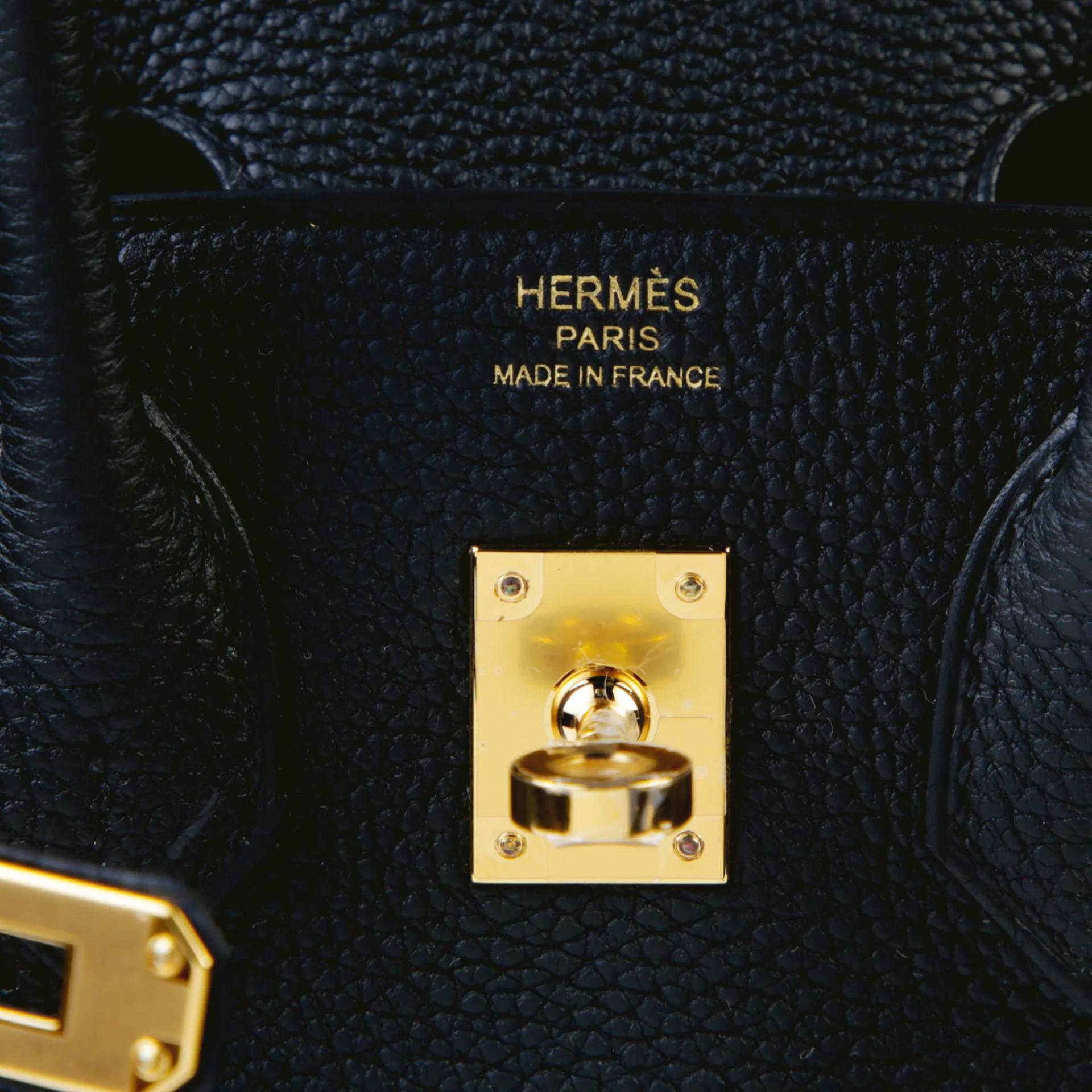 全新 HERMÈS 愛馬仕 Birkin 25 89 黑色 Noir (Black) Togo小牛皮 金扣 G刻 2026年 - 9