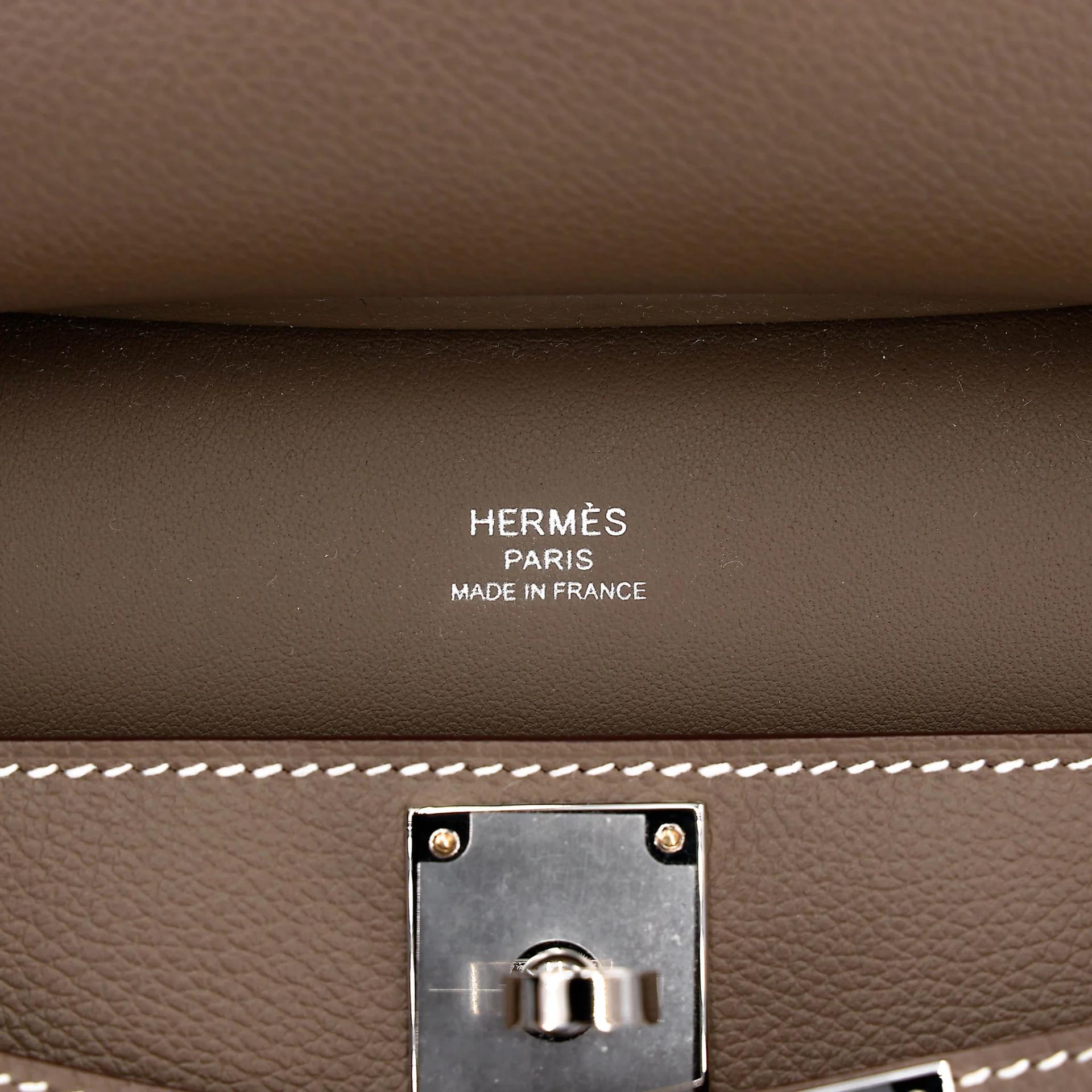 SA超美品 HERMÈS 愛馬仕 Jypsiere 吉普赛 Mini 18 大象灰 Etoupe Evercolor皮 銀扣 B刻 2023年 - 12