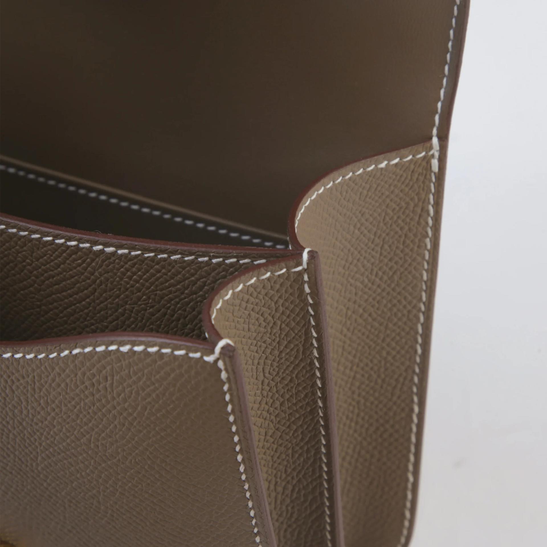 ランク NS 未使用品 HERMÈS エルメス コンスタンス ミニ 19 ミラー エトゥープ (18) エプソン ゴールド金具 W刻印 (2024) - 12