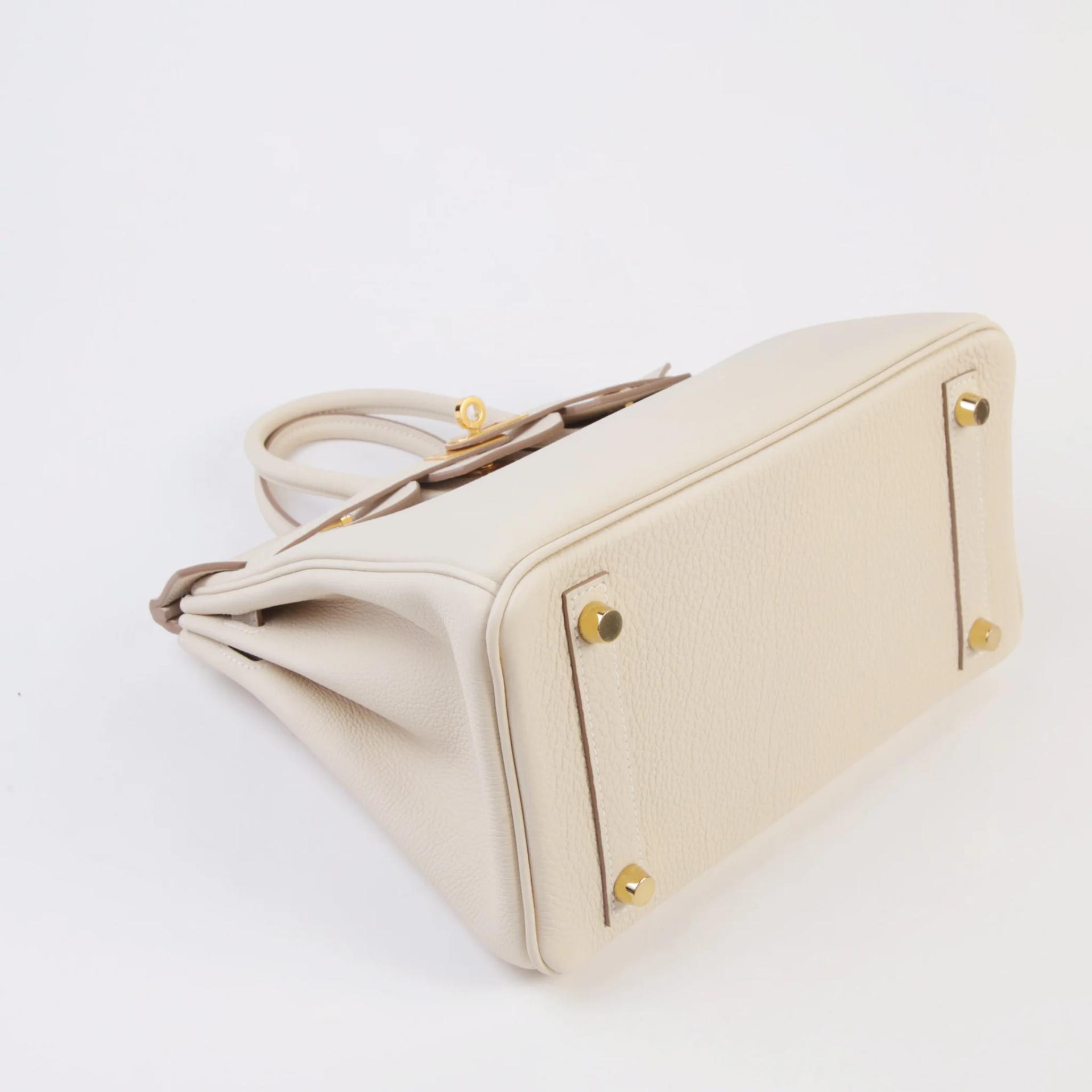 Brand New ( Rank N ) HERMÈS Birkin 25 Craie (10) Togo Gold hardware G (2026) - 4
