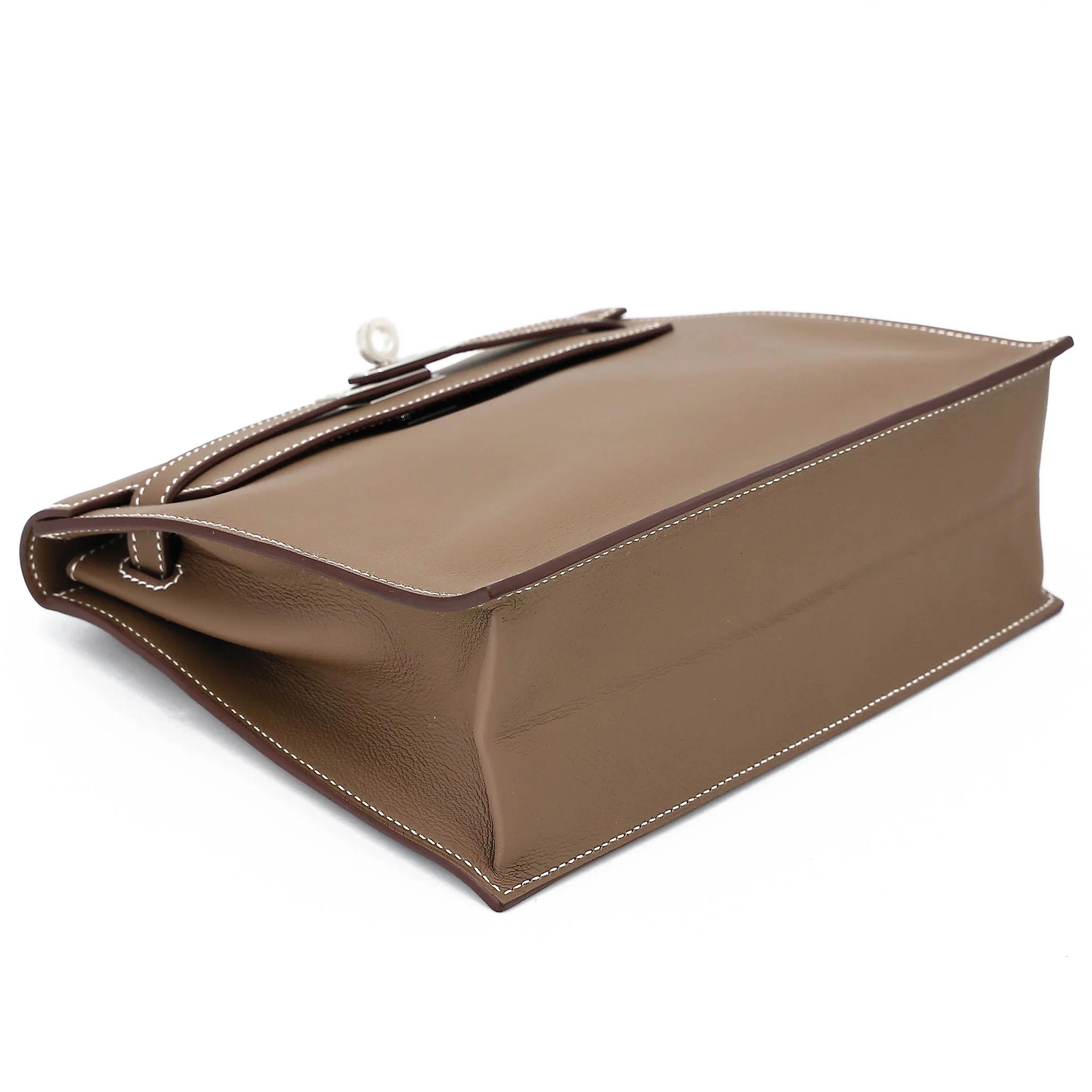 Brand New ( Rank N ) HERMÈS Kelly Danse Etoupe (18) Swift Palladium hardware K (2025) - 4