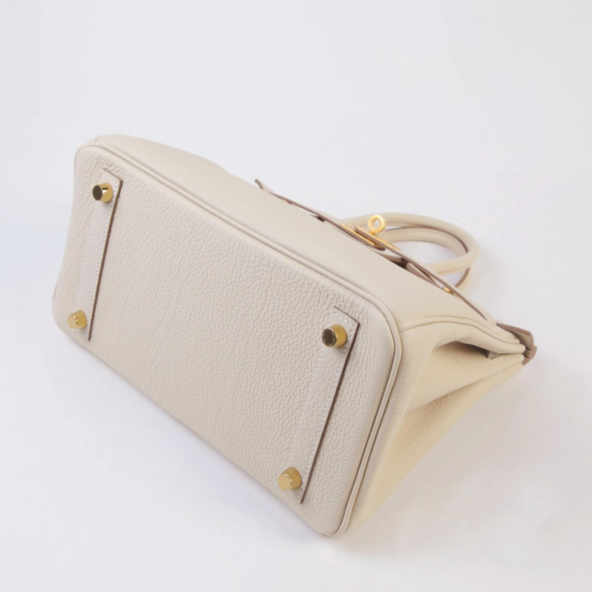Brand New ( Rank N ) HERMÈS Birkin 25 Craie (10) Togo Gold hardware G (2026) - 5