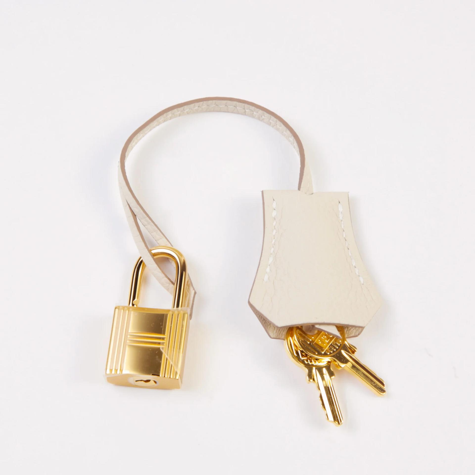 Brand New ( Rank N ) HERMÈS Birkin 25 Craie (10) Togo Gold hardware G (2026) - 14