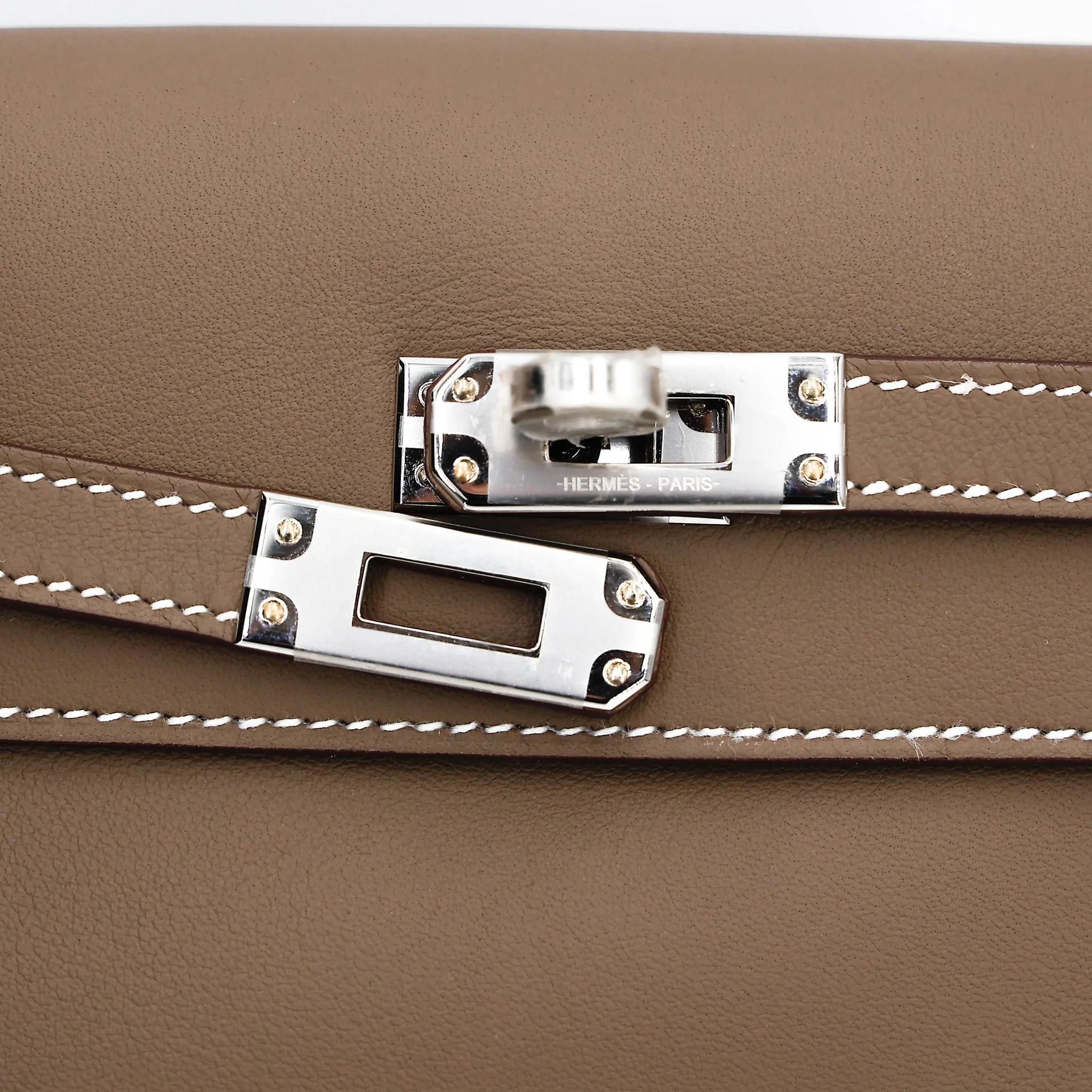 Brand New ( Rank N ) HERMÈS Kelly Danse Etoupe (18) Swift Palladium hardware K (2025) - 7