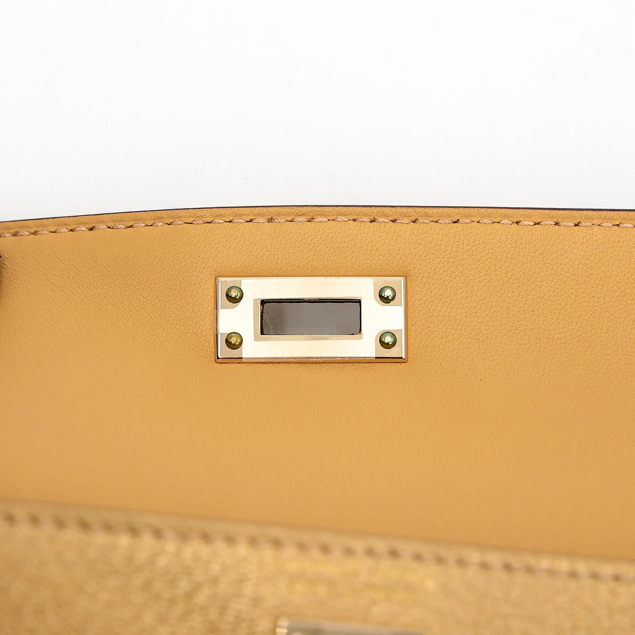 Brand New ( Rank N ) HERMÈS Mini Kelly II Dore (Y9) Chamkilight Permabrass hardware K (2025) - 11