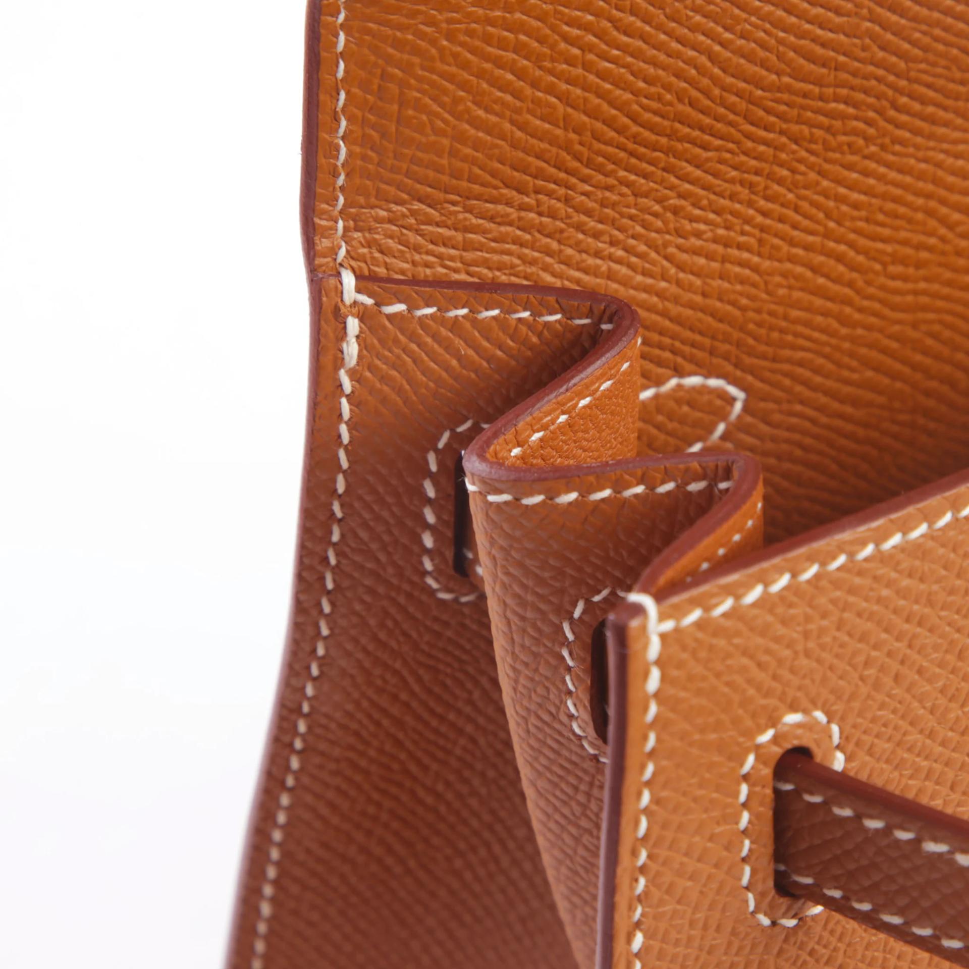 ランク NS 未使用品 HERMÈS エルメス ケリー25 セリエ ゴールド (37) エプソン シルバー金具 B刻印 (2023) - 12