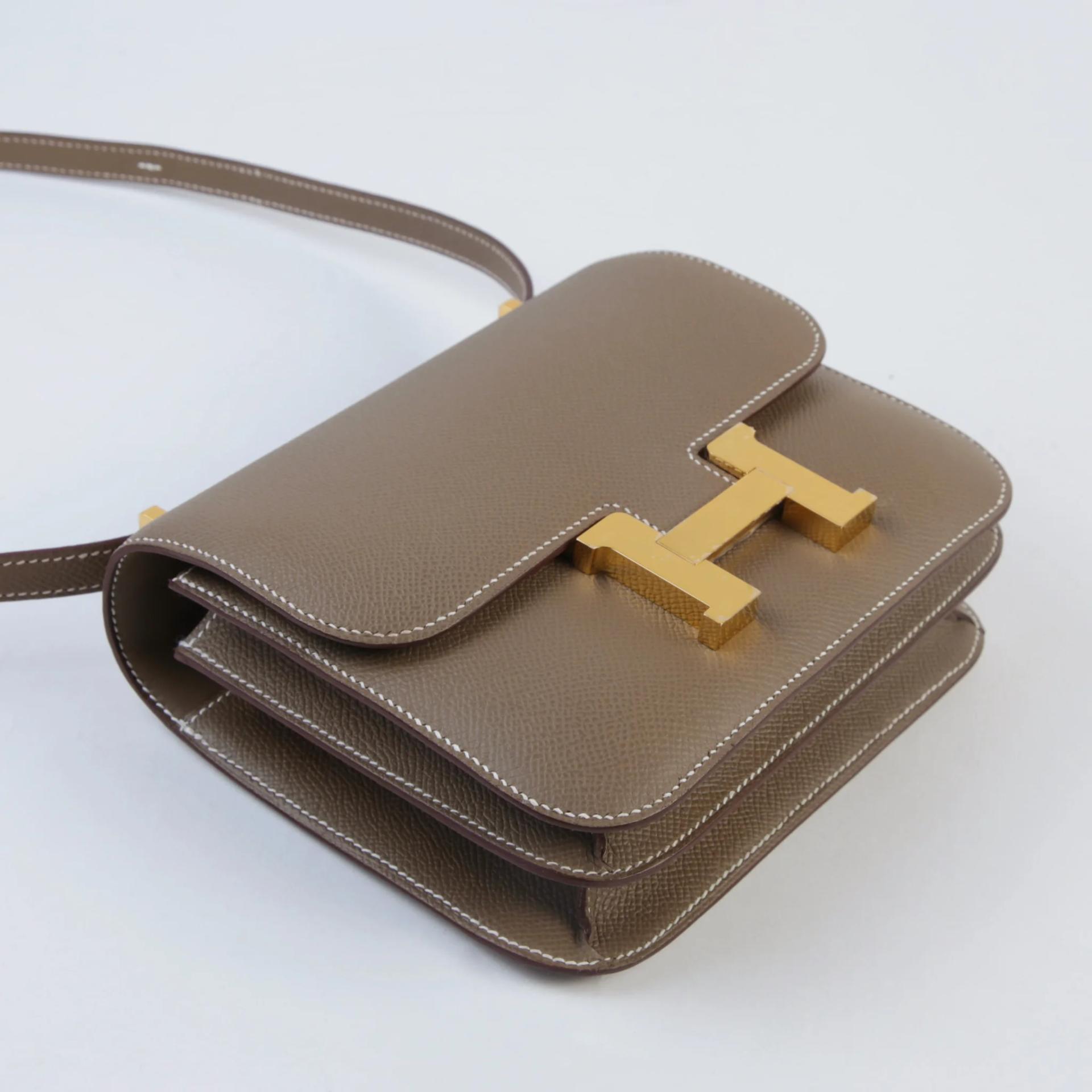 ランク NS 未使用品 HERMÈS エルメス コンスタンス ミニ 19 ミラー エトゥープ (18) エプソン ゴールド金具 W刻印 (2024) - 4