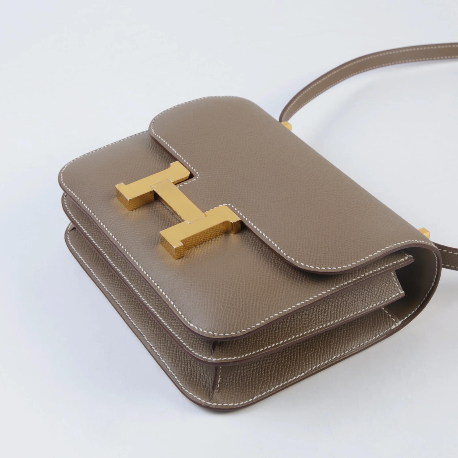 ランク NS 未使用品 HERMÈS エルメス コンスタンス ミニ 19 ミラー エトゥープ (18) エプソン ゴールド金具 W刻印 (2024) - 5