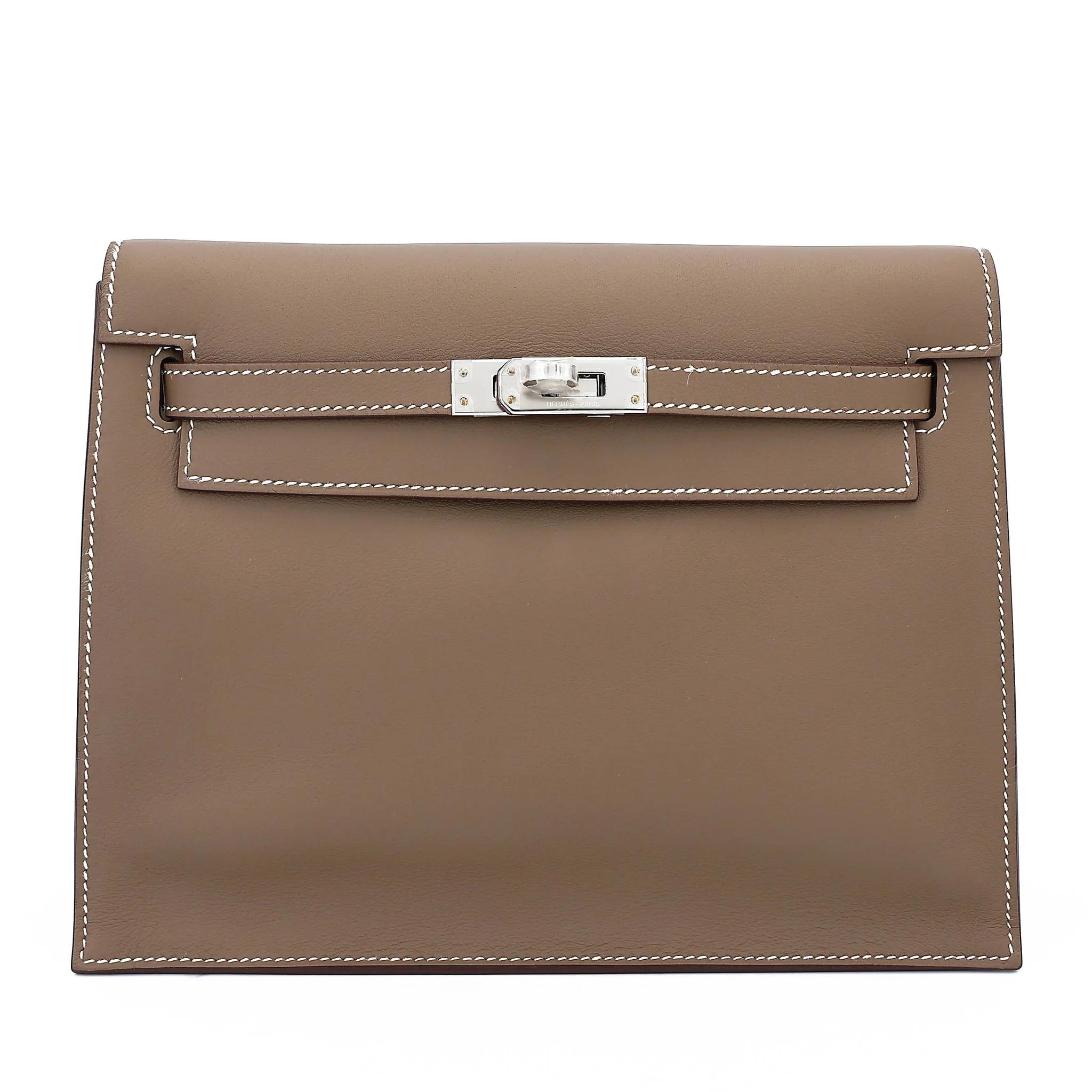 Brand New ( Rank N ) HERMÈS Kelly Danse Etoupe (18) Swift Palladium hardware K (2025) - 1
