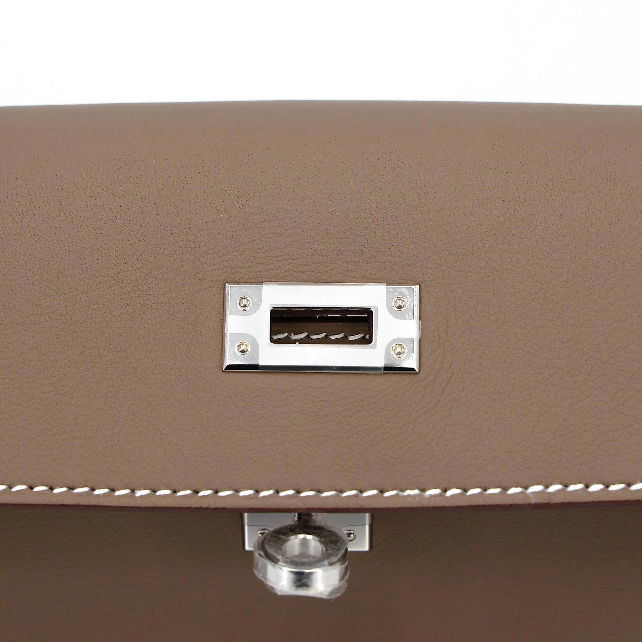 Brand New ( Rank N ) HERMÈS Kelly Danse Etoupe (18) Swift Palladium hardware K (2025) - 9