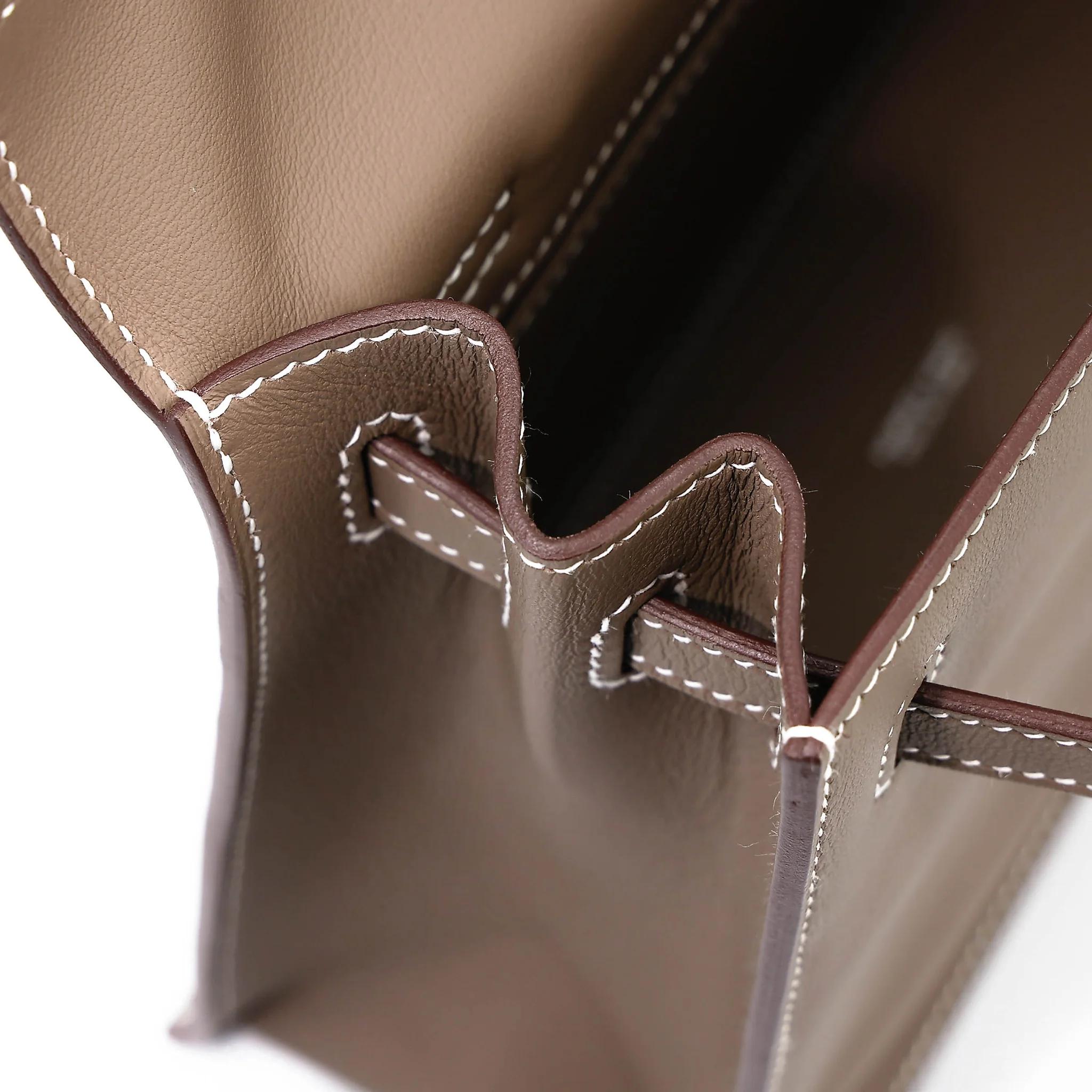 Brand New ( Rank N ) HERMÈS Kelly Danse Etoupe (18) Swift Palladium hardware K (2025) - 15
