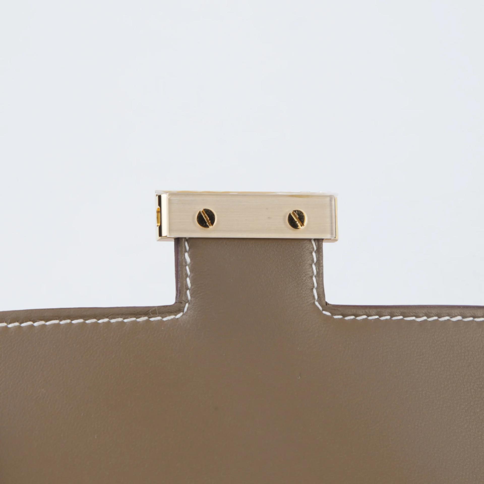 ランク NS 未使用品 HERMÈS エルメス コンスタンス ミニ 19 ミラー エトゥープ (18) エプソン ゴールド金具 W刻印 (2024) - 9